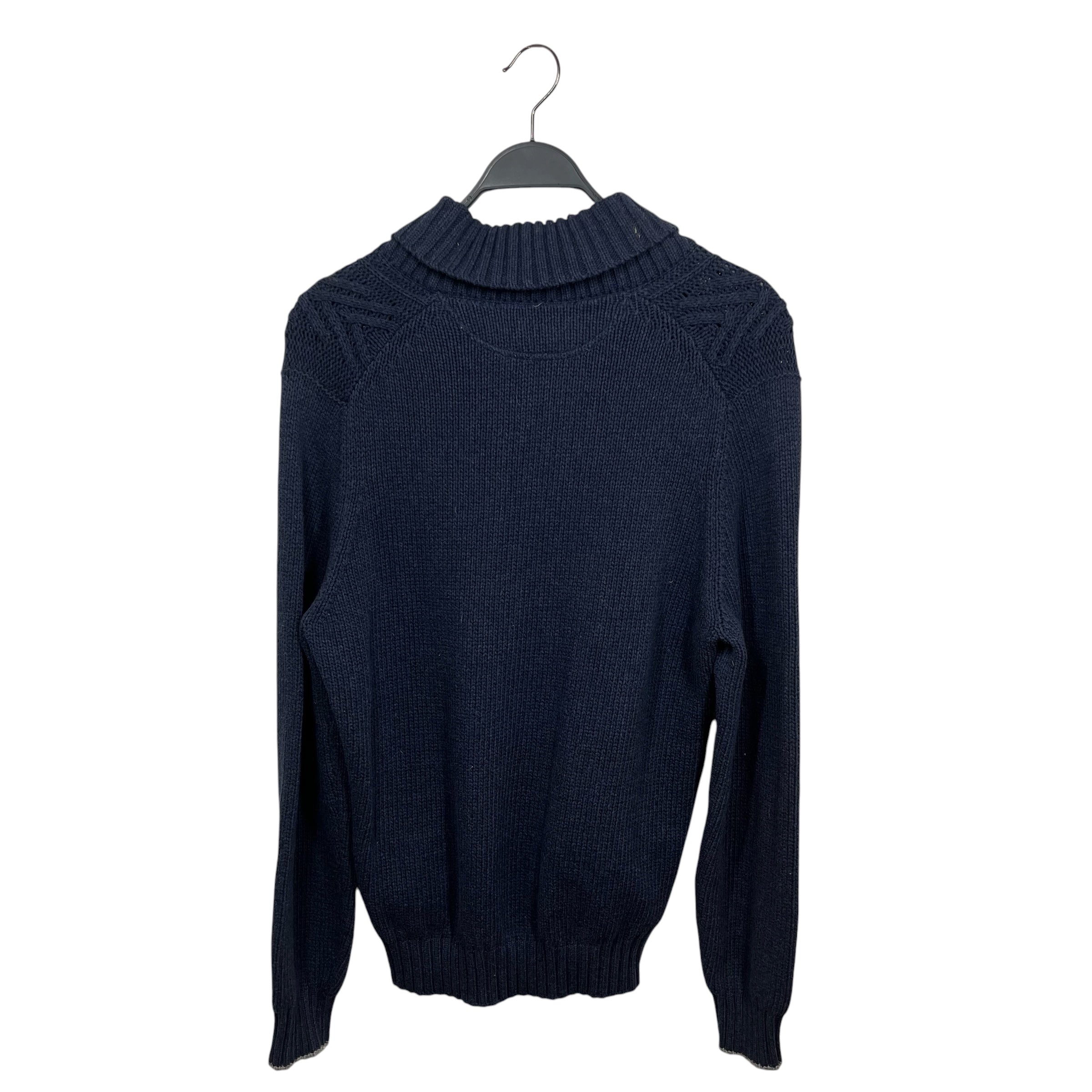 BRUNELLO CUCINELLI/Heavy Sweater/50/Cotton/NVY/ view 2
