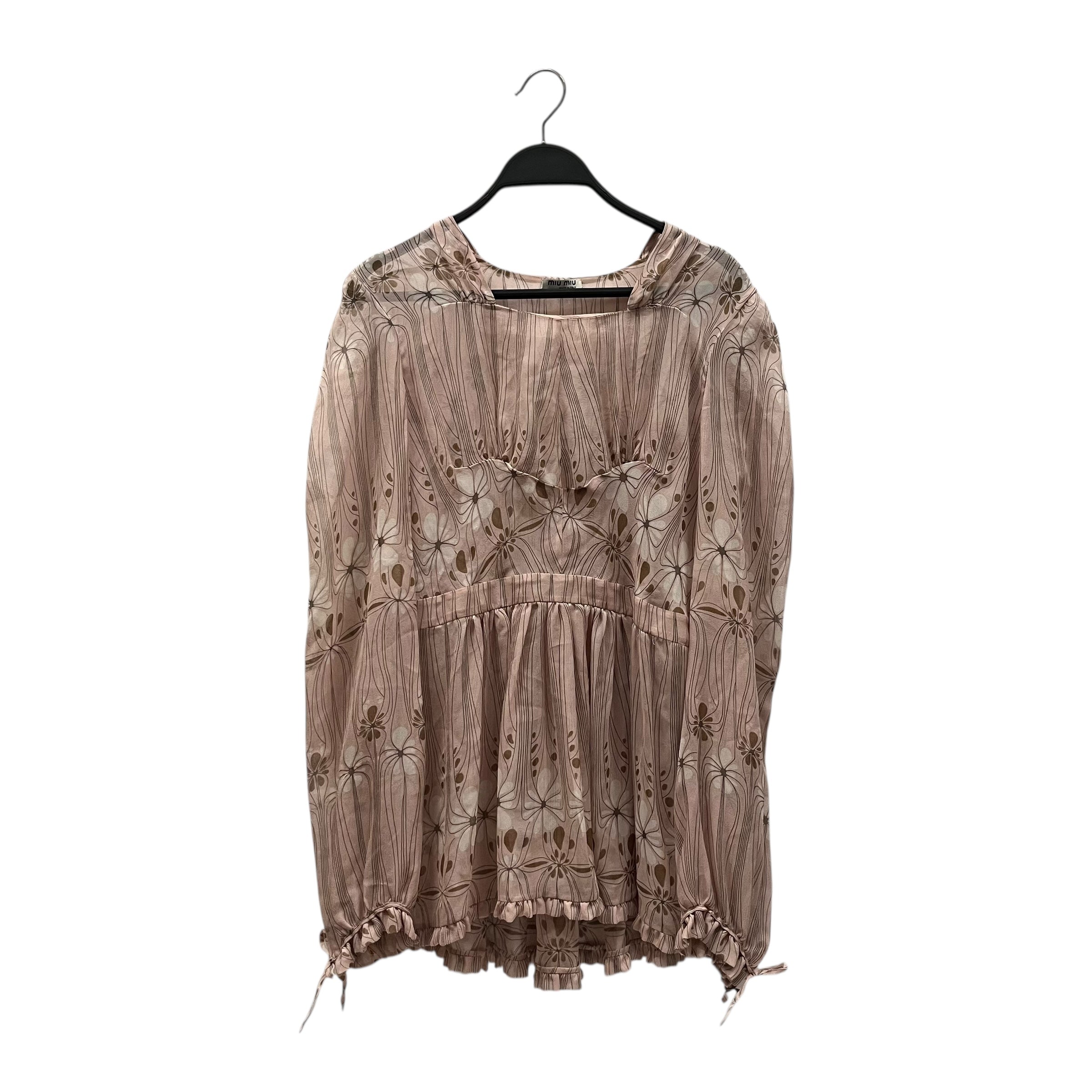 MIU MIU/Shirt/Stripe/Polyester/PNK/ view 1