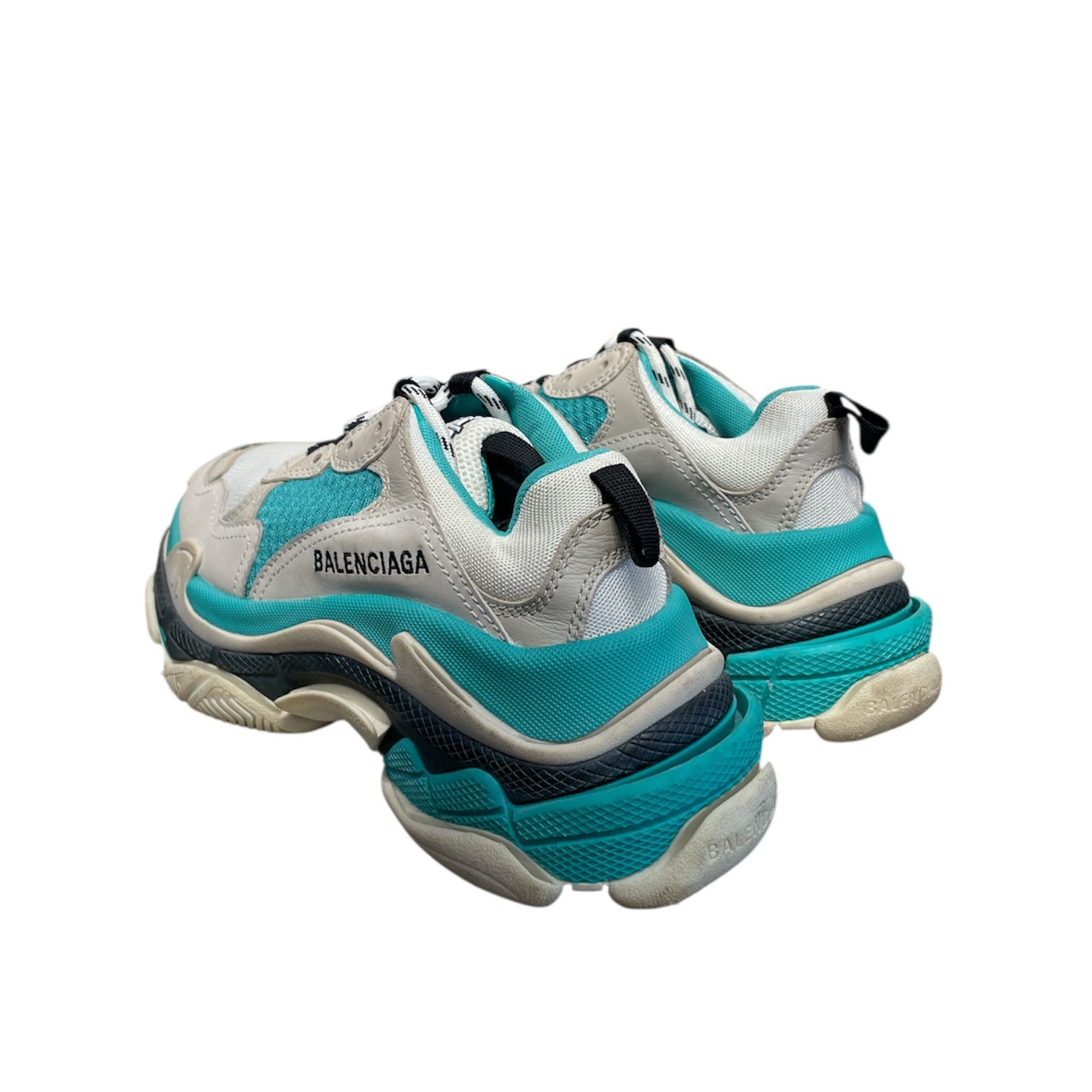 BALENCIAGA/Low-Sneakers/US 5/Cotton/BLU/TRIPLES GREY & TURIQOSE view 2