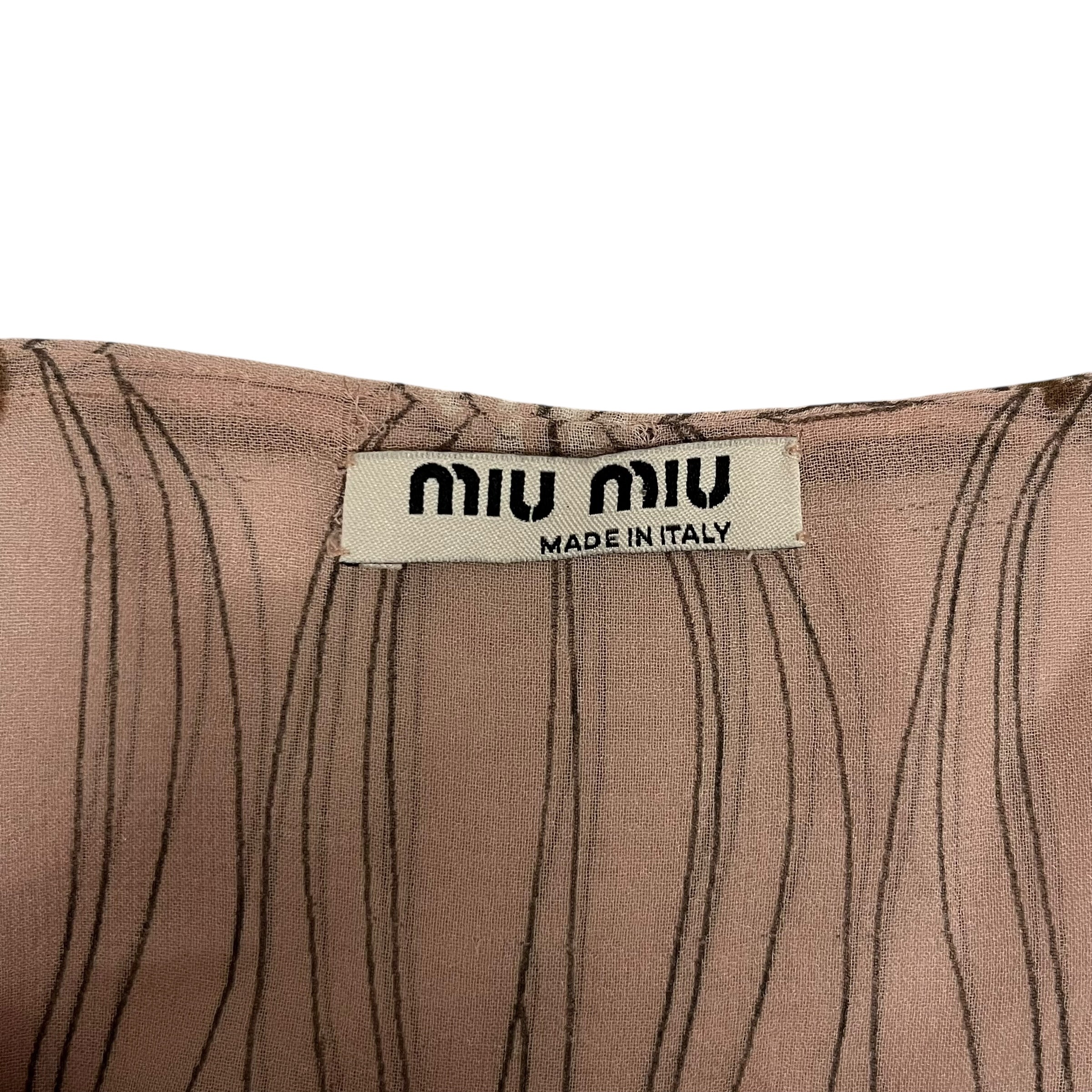 MIU MIU/Shirt/Stripe/Polyester/PNK/ view 3