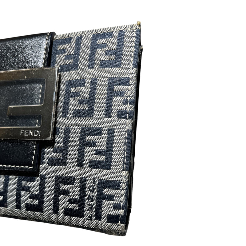 FENDI/Trifold Wallet/Monogram/Cotton/NVY/