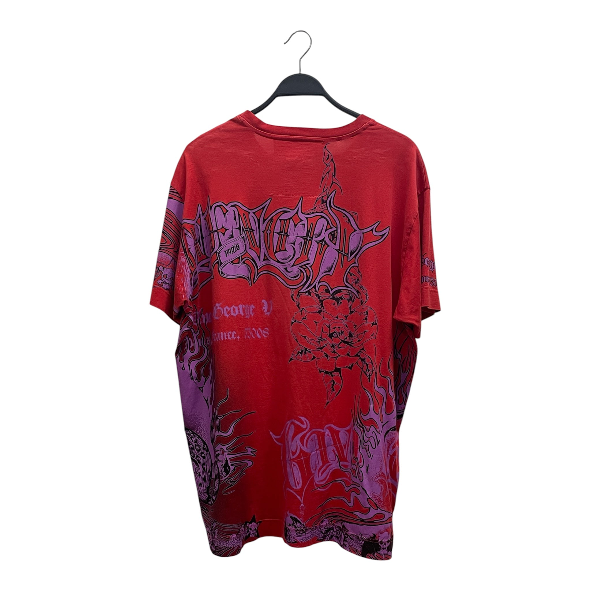 GIVENCHY/T-Shirt/XL/Cotton/RED/All Over Print/PURPLE SCORPION GRAPHIC view 2