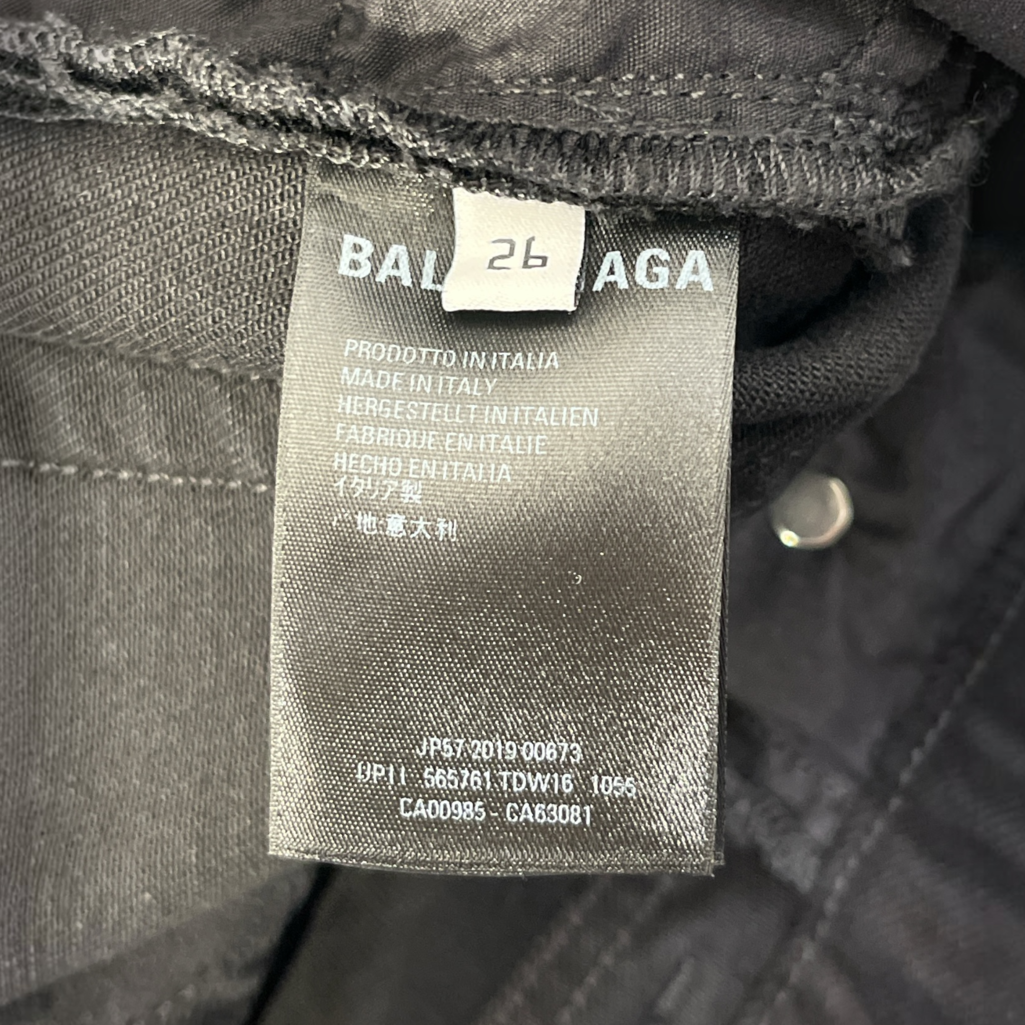 BALENCIAGA/Bottoms/26/Cotton/BLK/SKINNY JEANS view 3