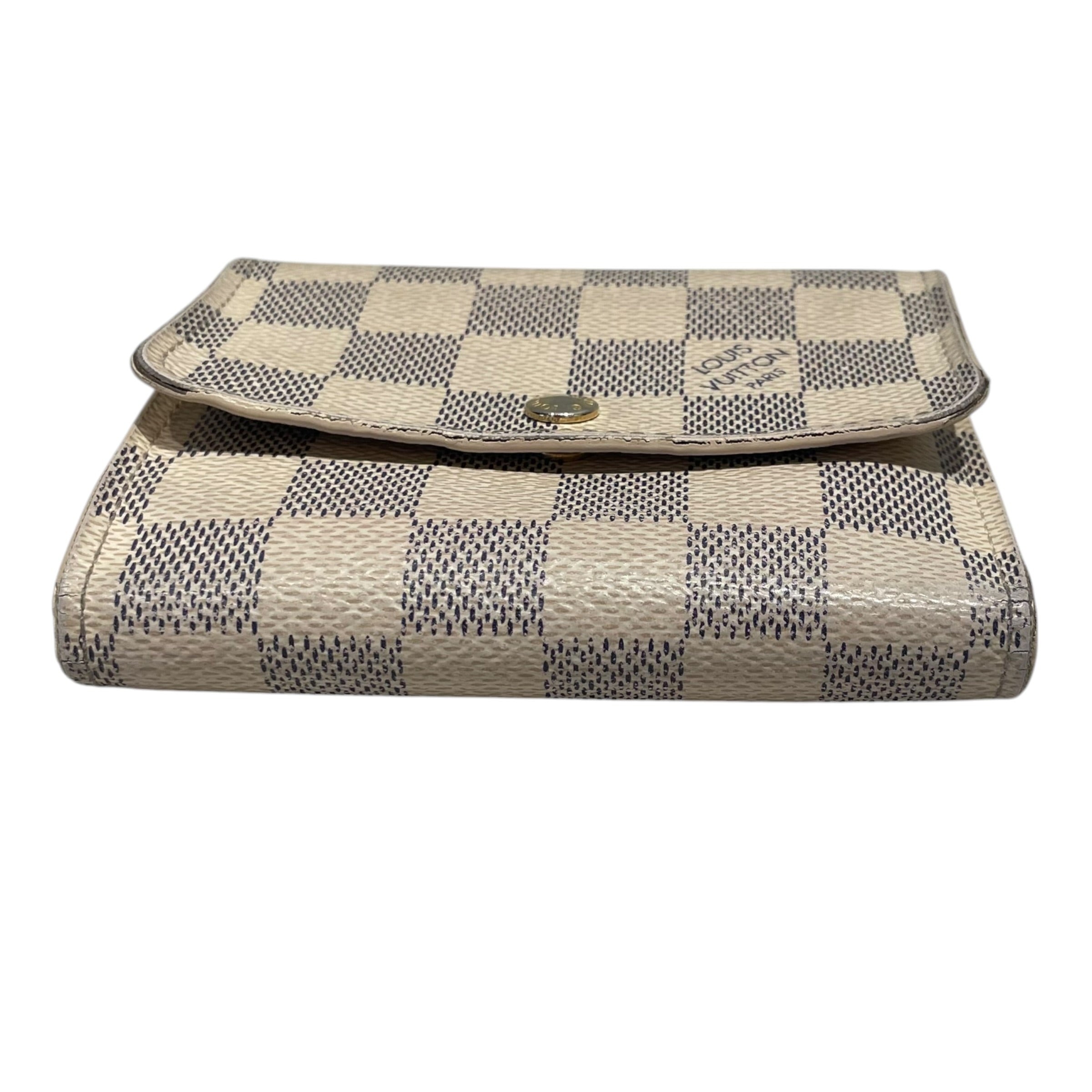 LOUIS VUITTON/Wallet/Monogram/Leather/WHT/damier azur zip pocket view 3