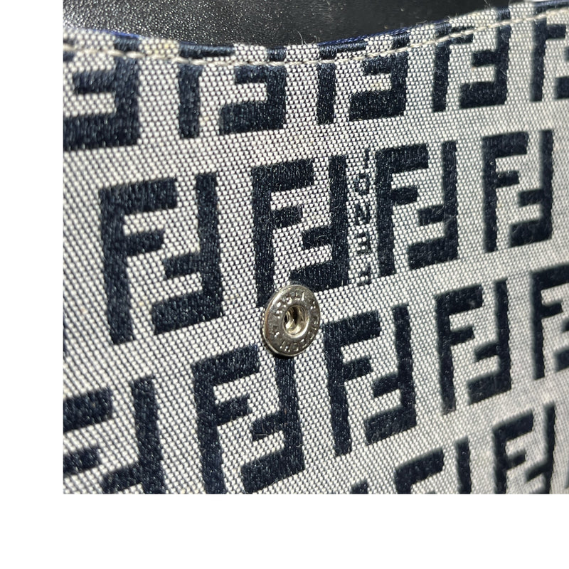 FENDI/Trifold Wallet/Monogram/Cotton/NVY/