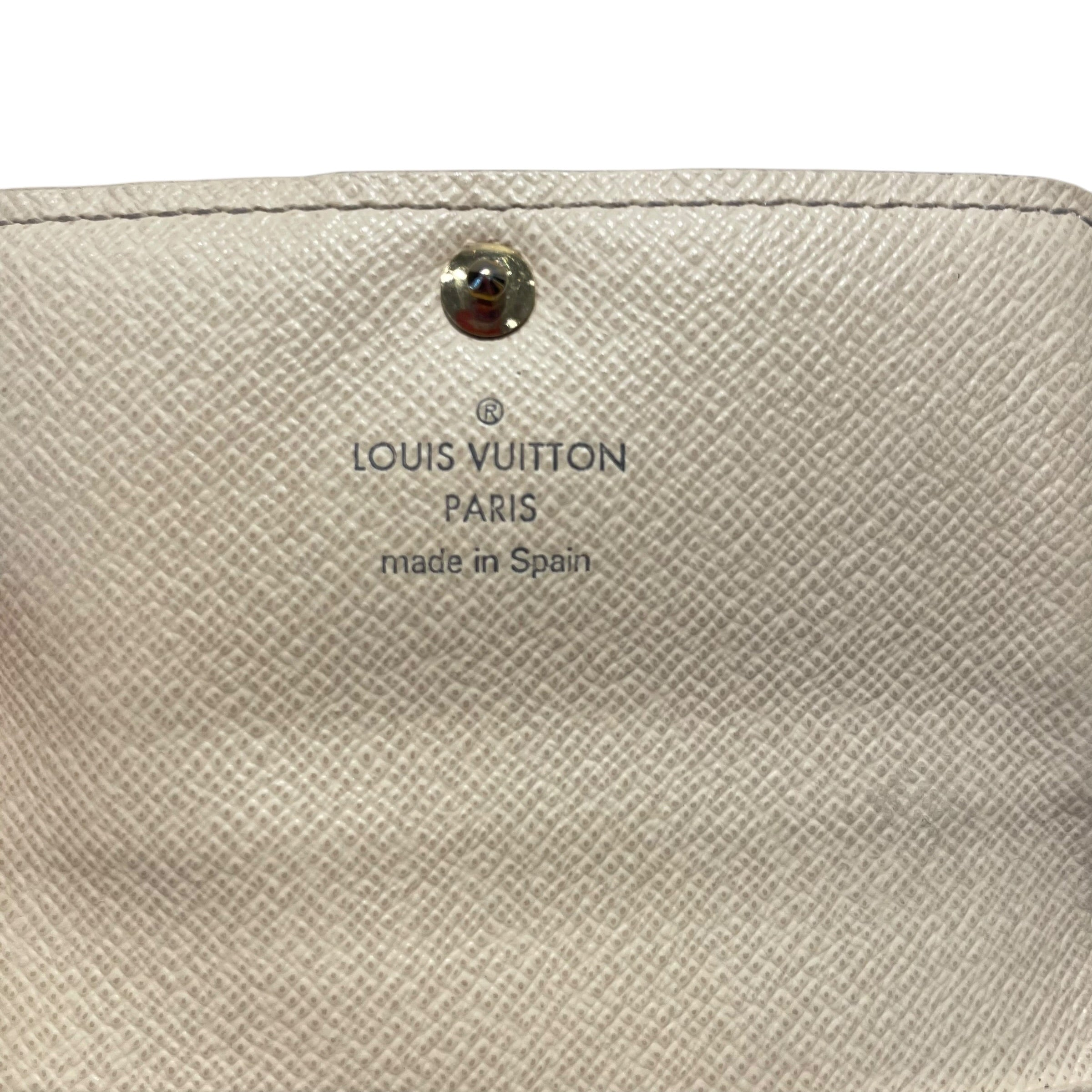 LOUIS VUITTON/Wallet/Monogram/Leather/WHT/damier azur zip pocket view 5