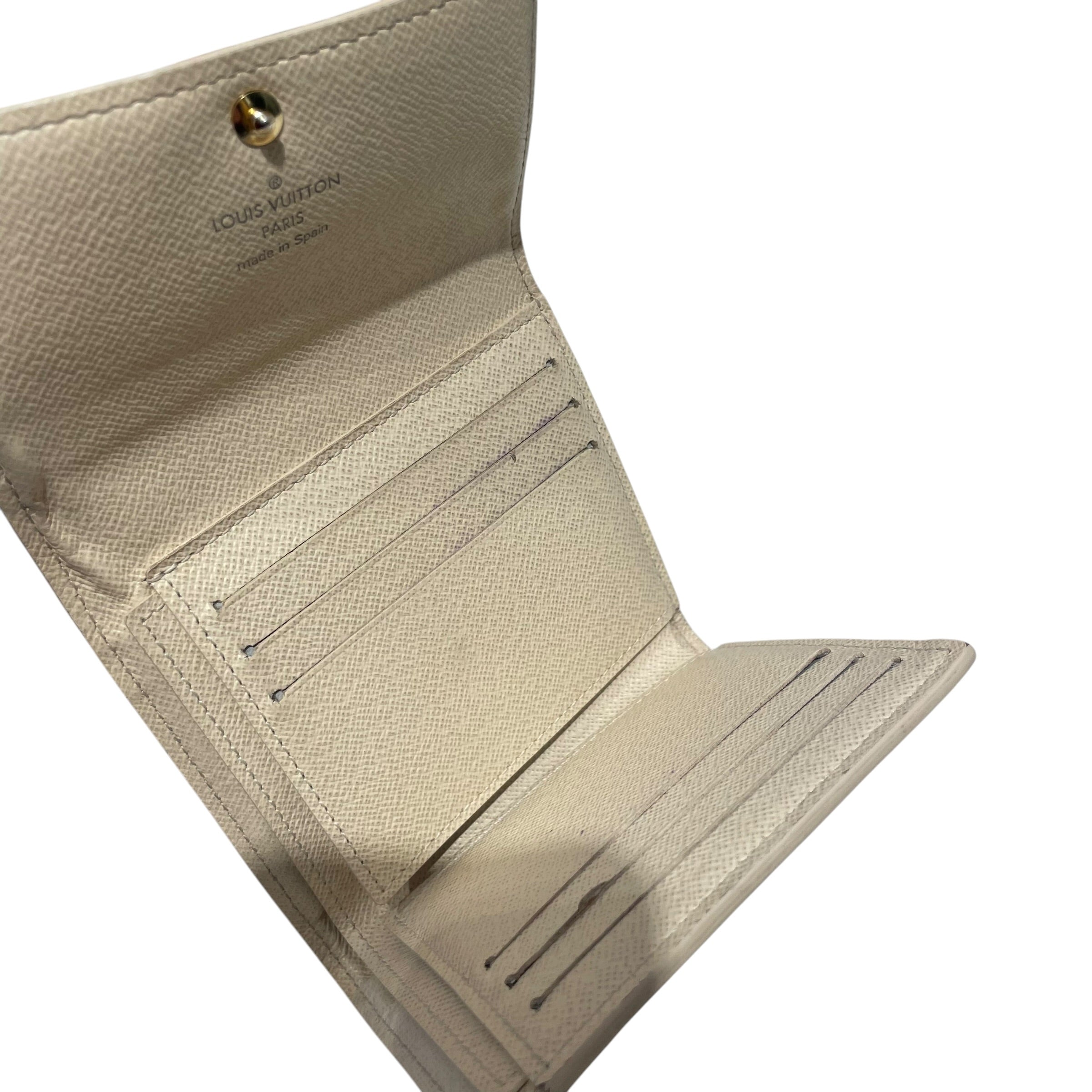 LOUIS VUITTON/Wallet/Monogram/Leather/WHT/damier azur zip pocket view 4
