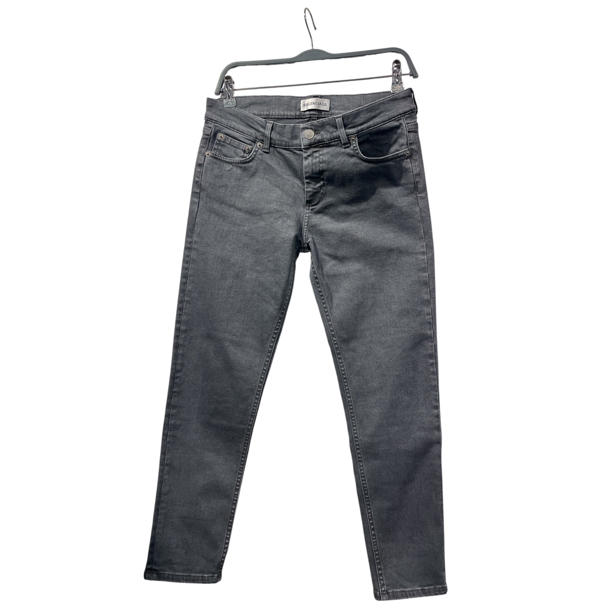 BALENCIAGA/Bottoms/38/Cotton/GRY/MID RISE SKINNY JEANS view 1