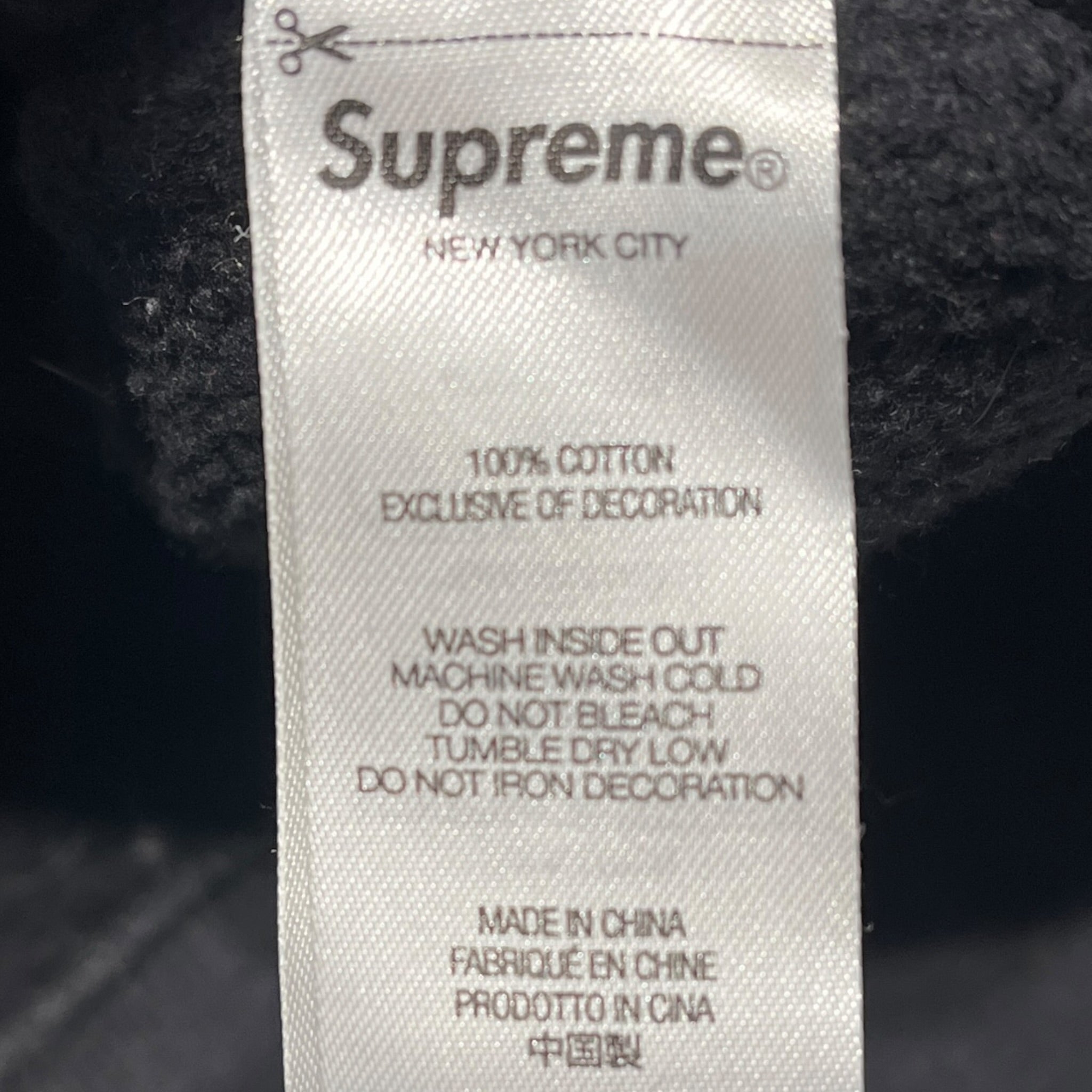 Supreme/Hoodie/L/Cotton/BLK/EMBROIDERED OLD ENGLISH SCRIPT view 4