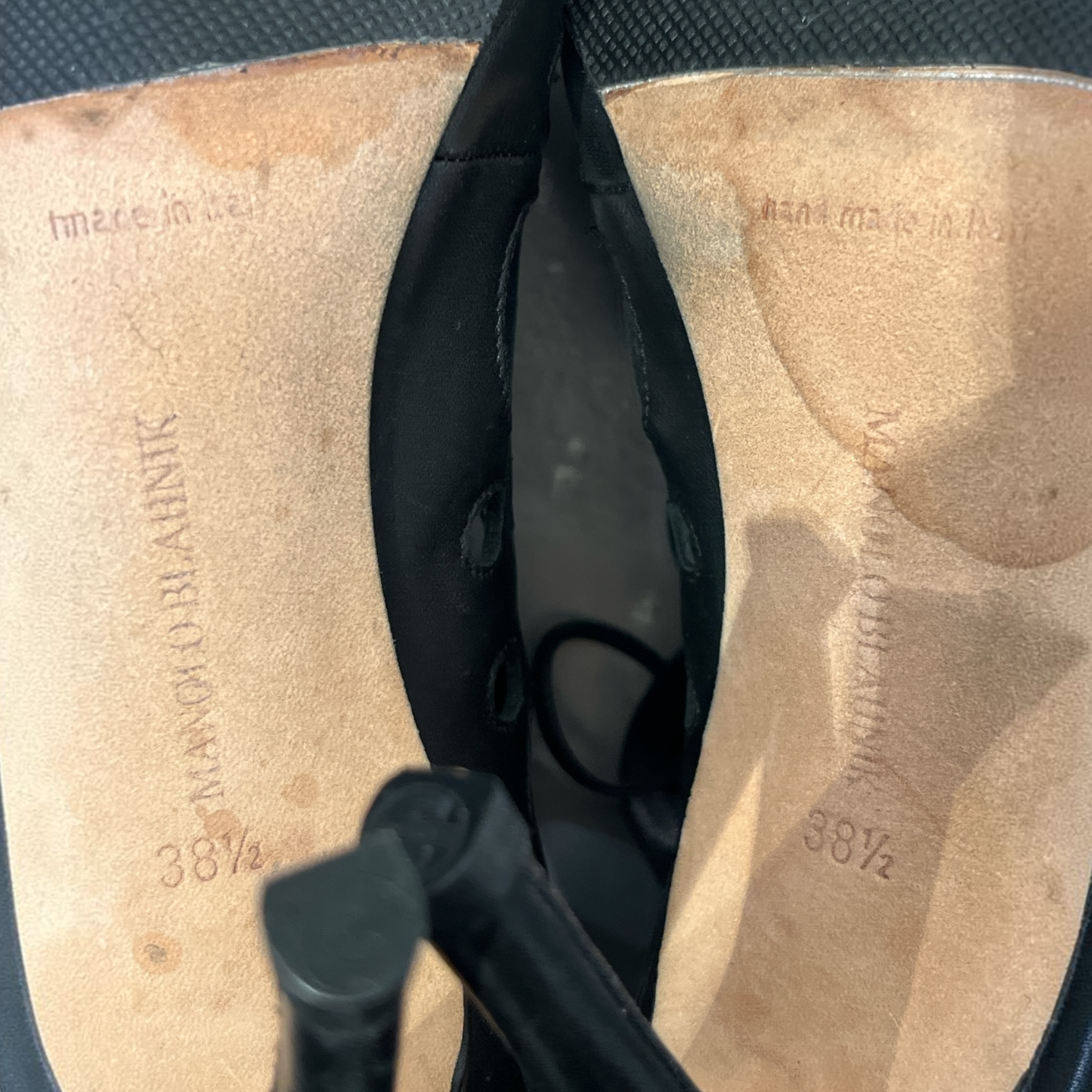 MANOLO BLAHNIK/Heels/EU 38.5/Leather/BLK/HOLEY view 3