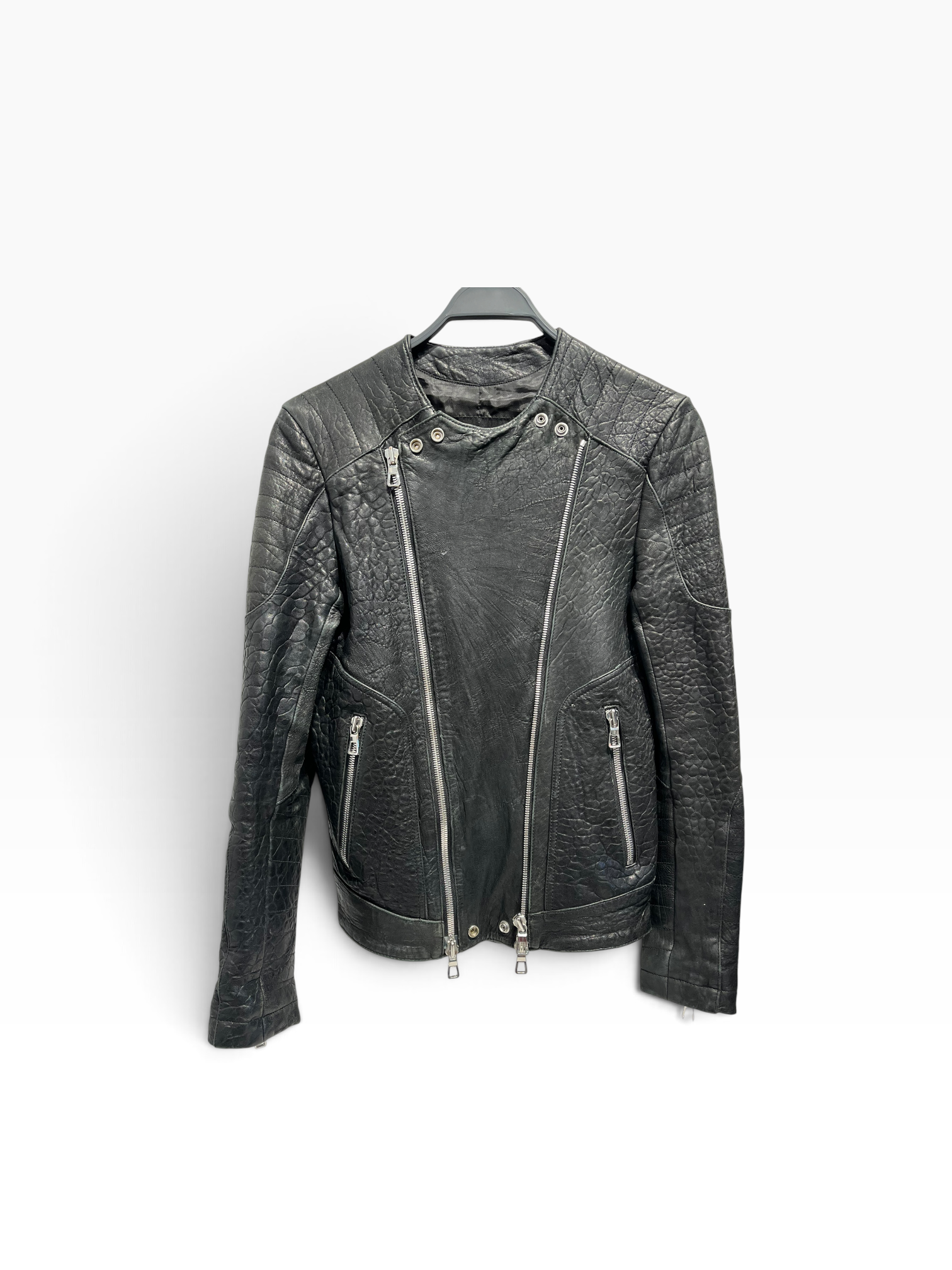 BALMAIN/H&M/Riders Jkt (S)/34/Lambskin/BLK/ view 1