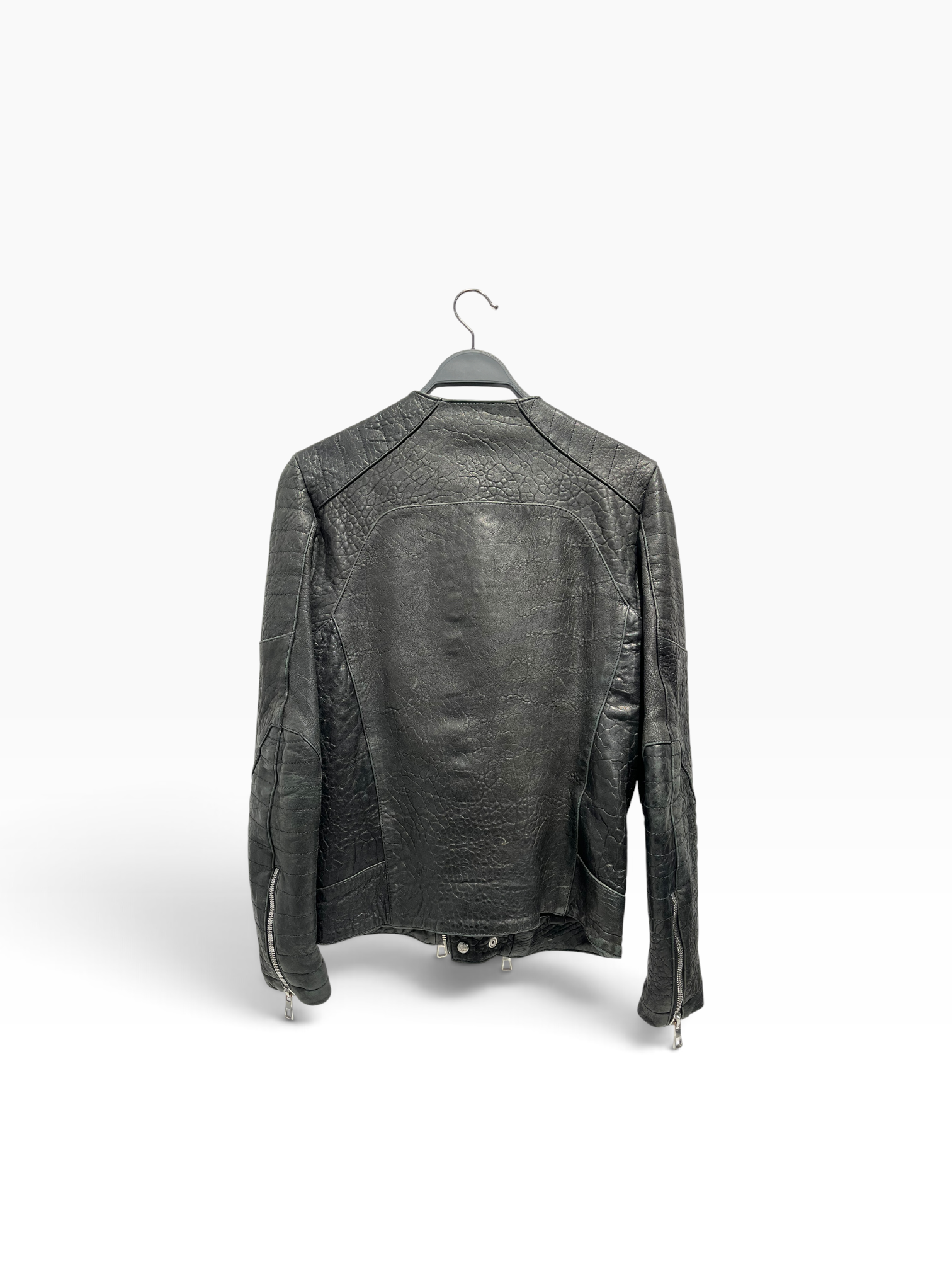 BALMAIN/H&M/Riders Jkt (S)/34/Lambskin/BLK/ view 3
