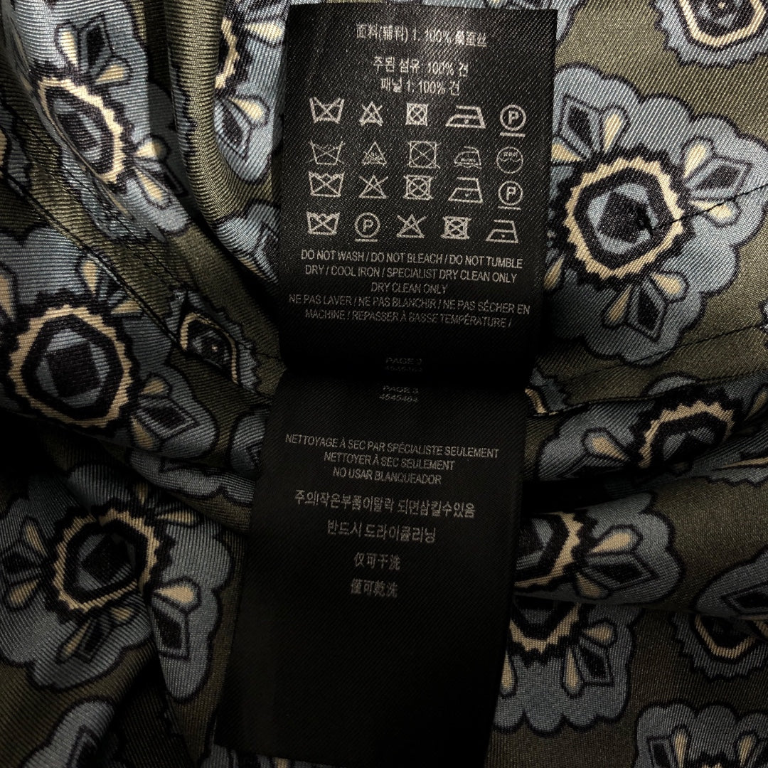 BURBERRY LONDON/LS Dress/6/Monogram/Silk/GRN/ view 4