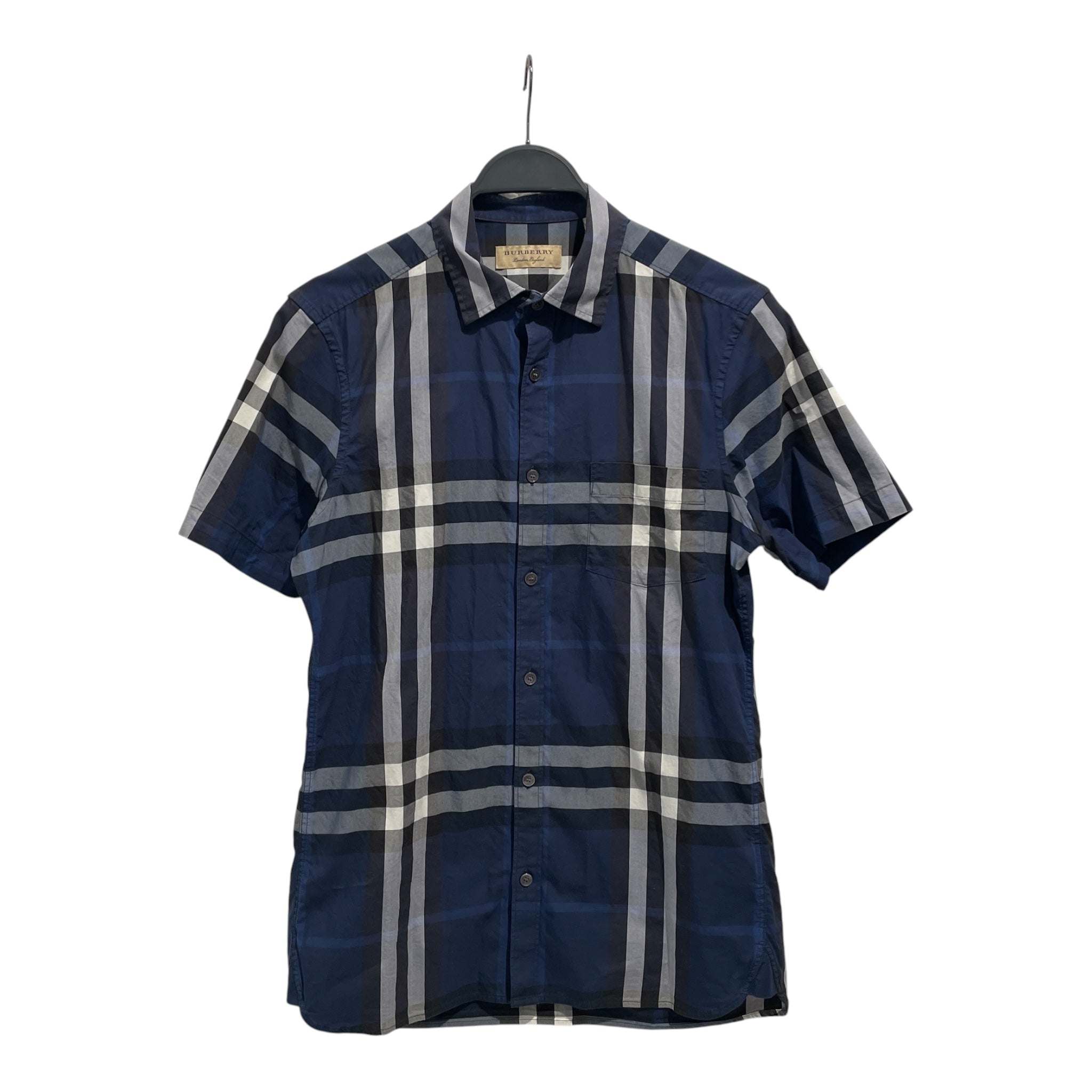 BURBERRY BRIT/Polo Shirt/S/Cotton/BLU/Plaid/ view 1