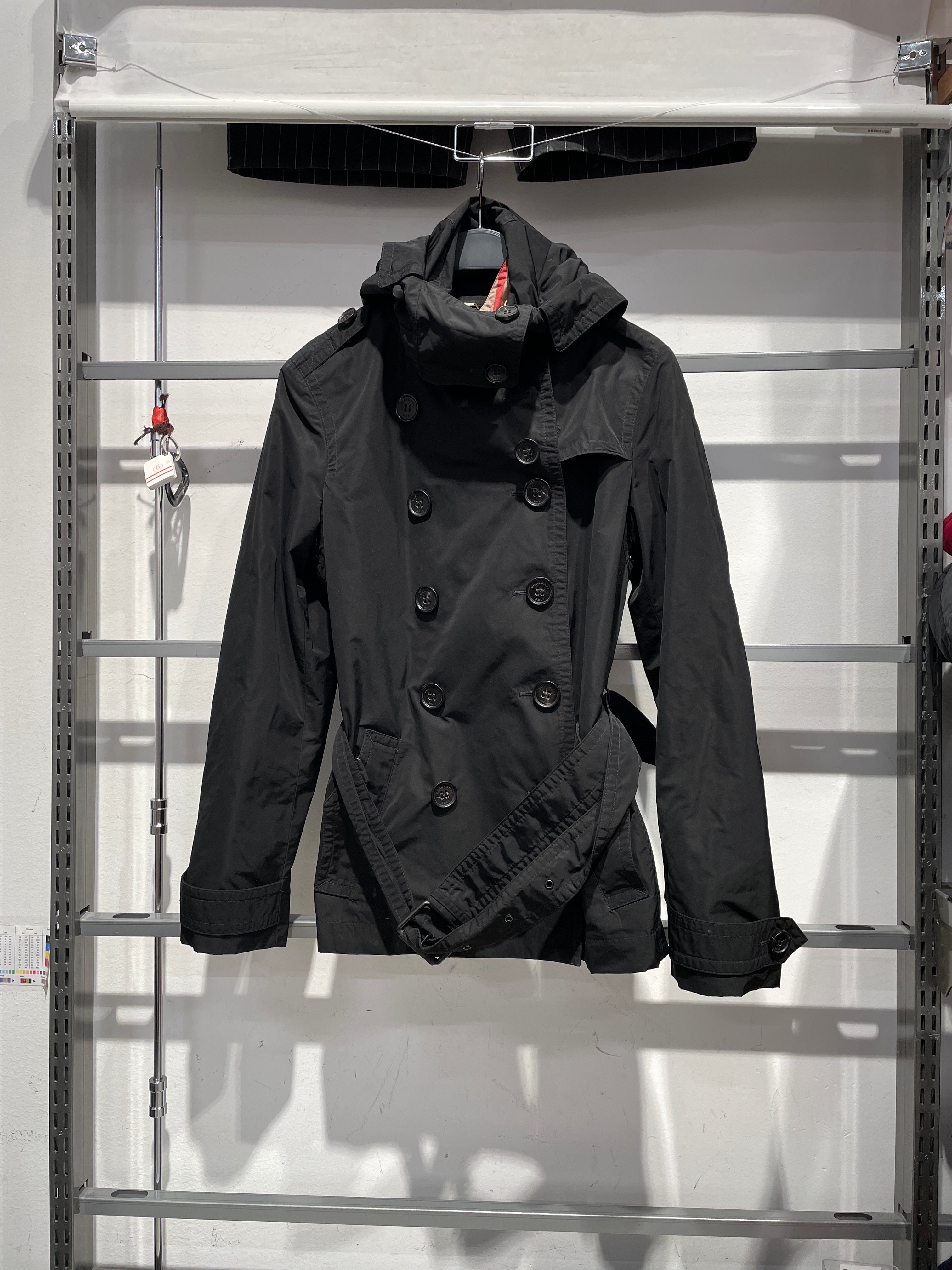 BURBERRY BRIT/Jacket/6/BLK/397622/67M with hood view 1
