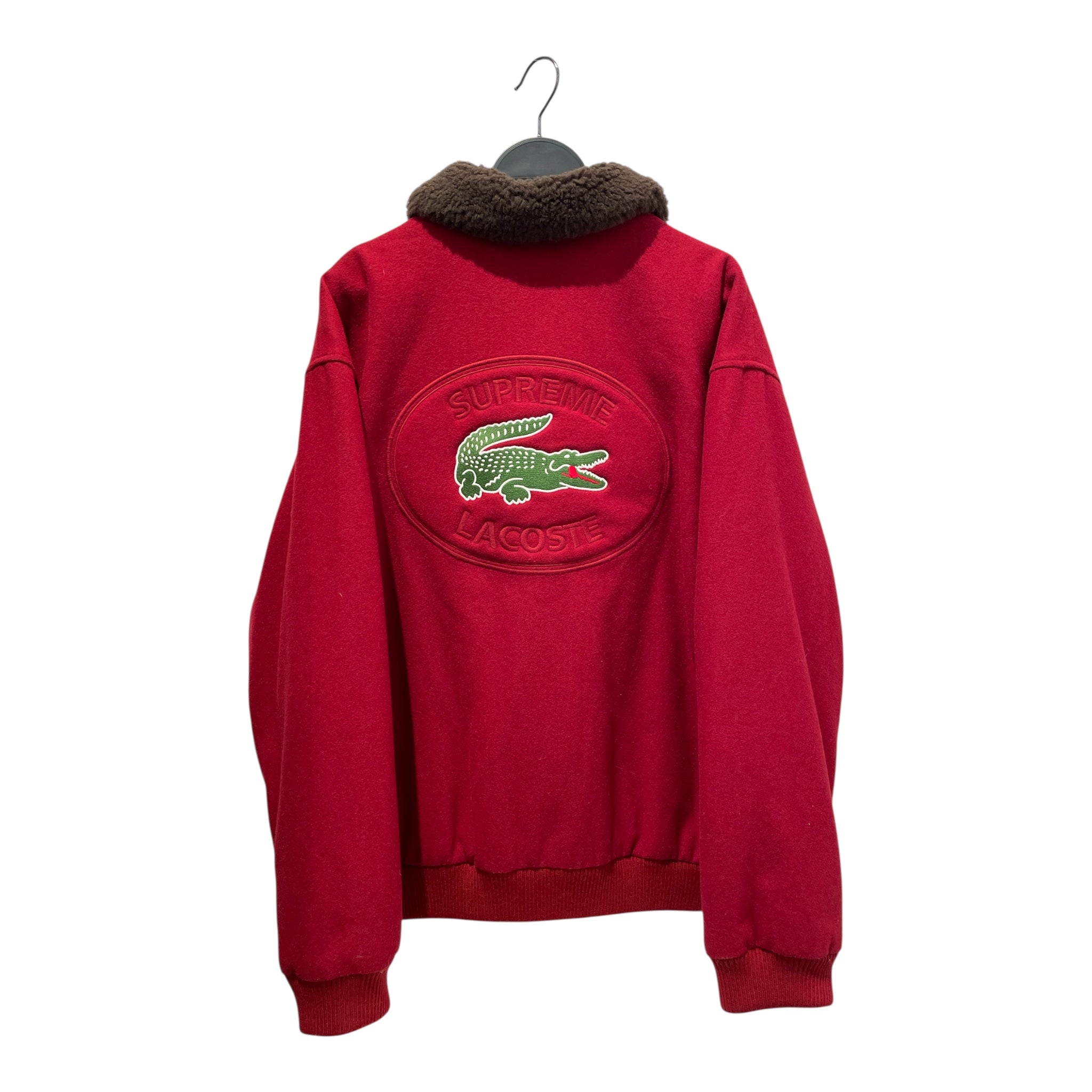 Supreme/LACOSTE/Coat/L/Wool/RED/FUR COLLAR view 2