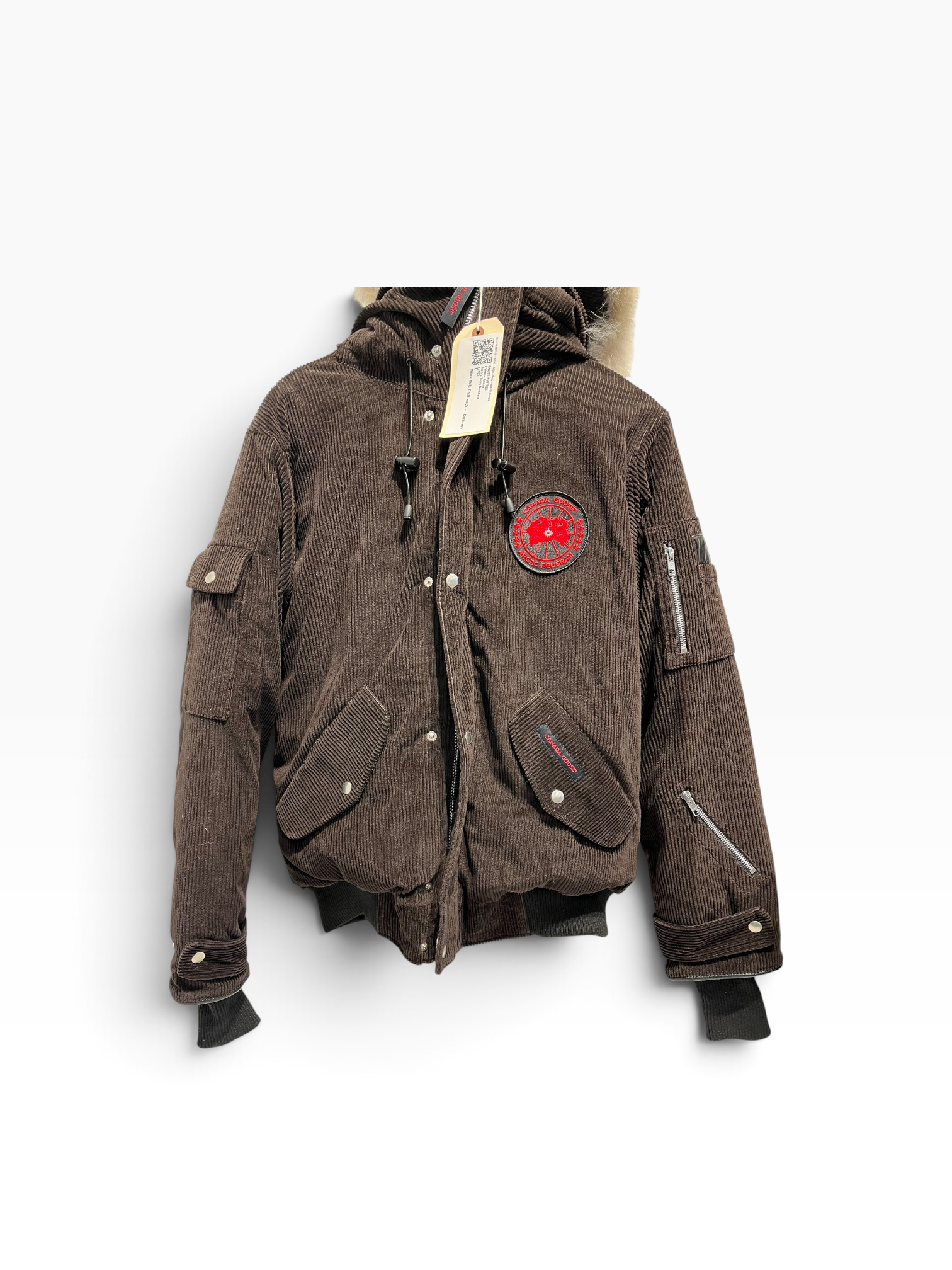CANADA GOOSE/Jacket/L/Corduroy/BRW/Stripe/Corduroy Bomber view 2
