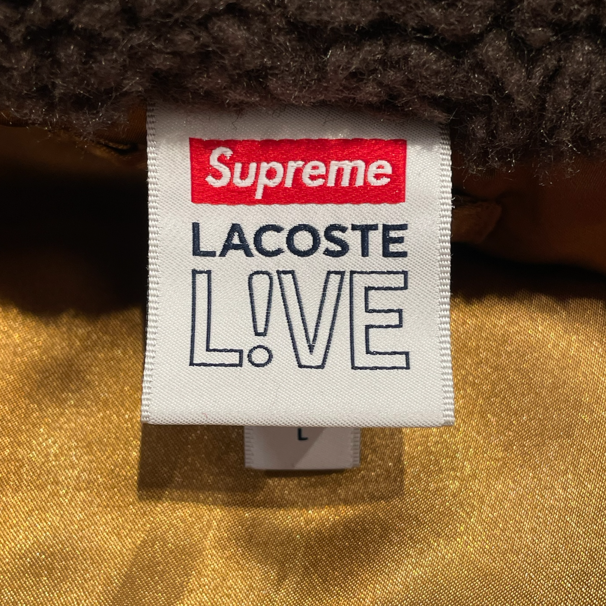 Supreme/LACOSTE/Coat/L/Wool/RED/FUR COLLAR view 3