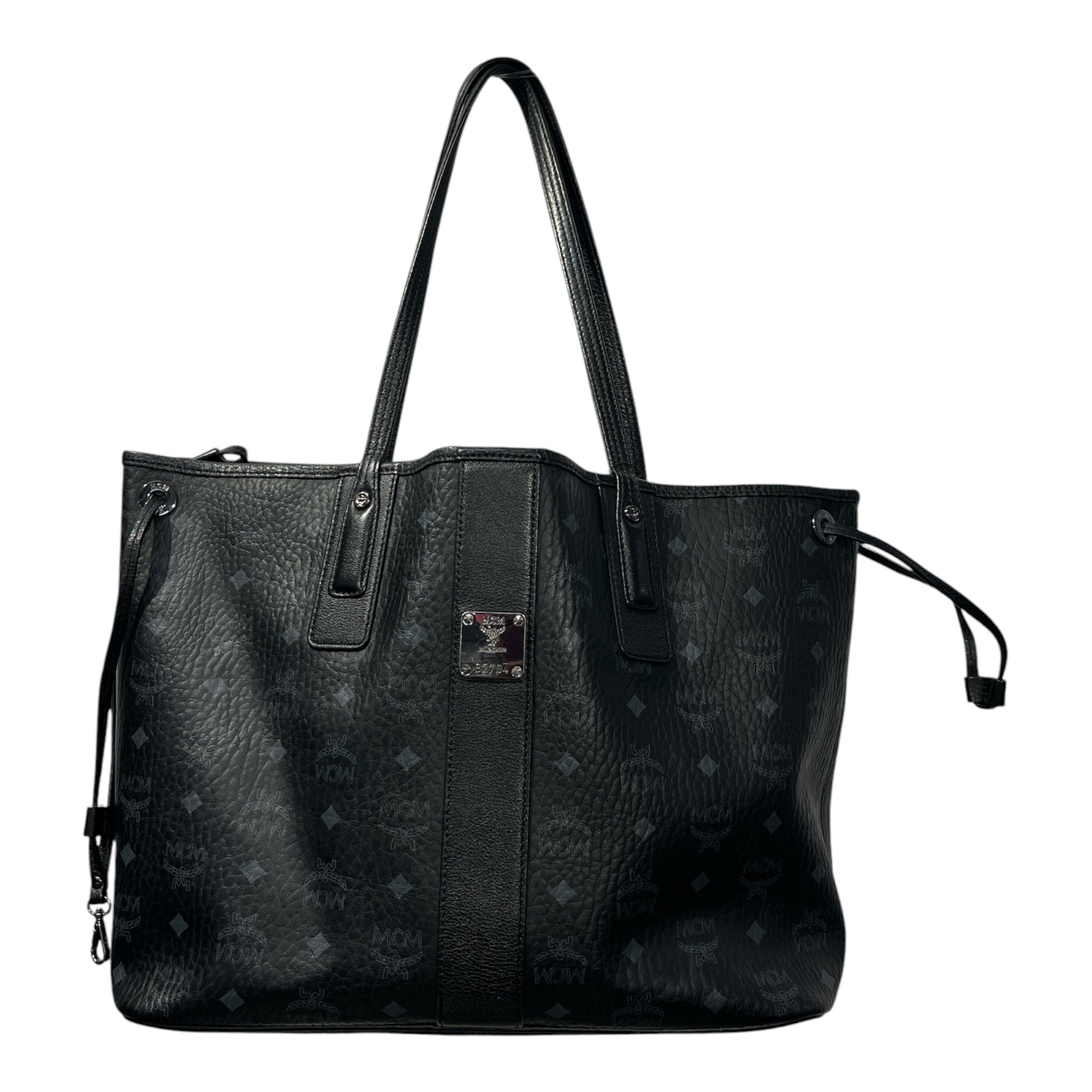 MCM/Tote Bag/Monogram/Leather/BLK/MCM Black Tote view 1