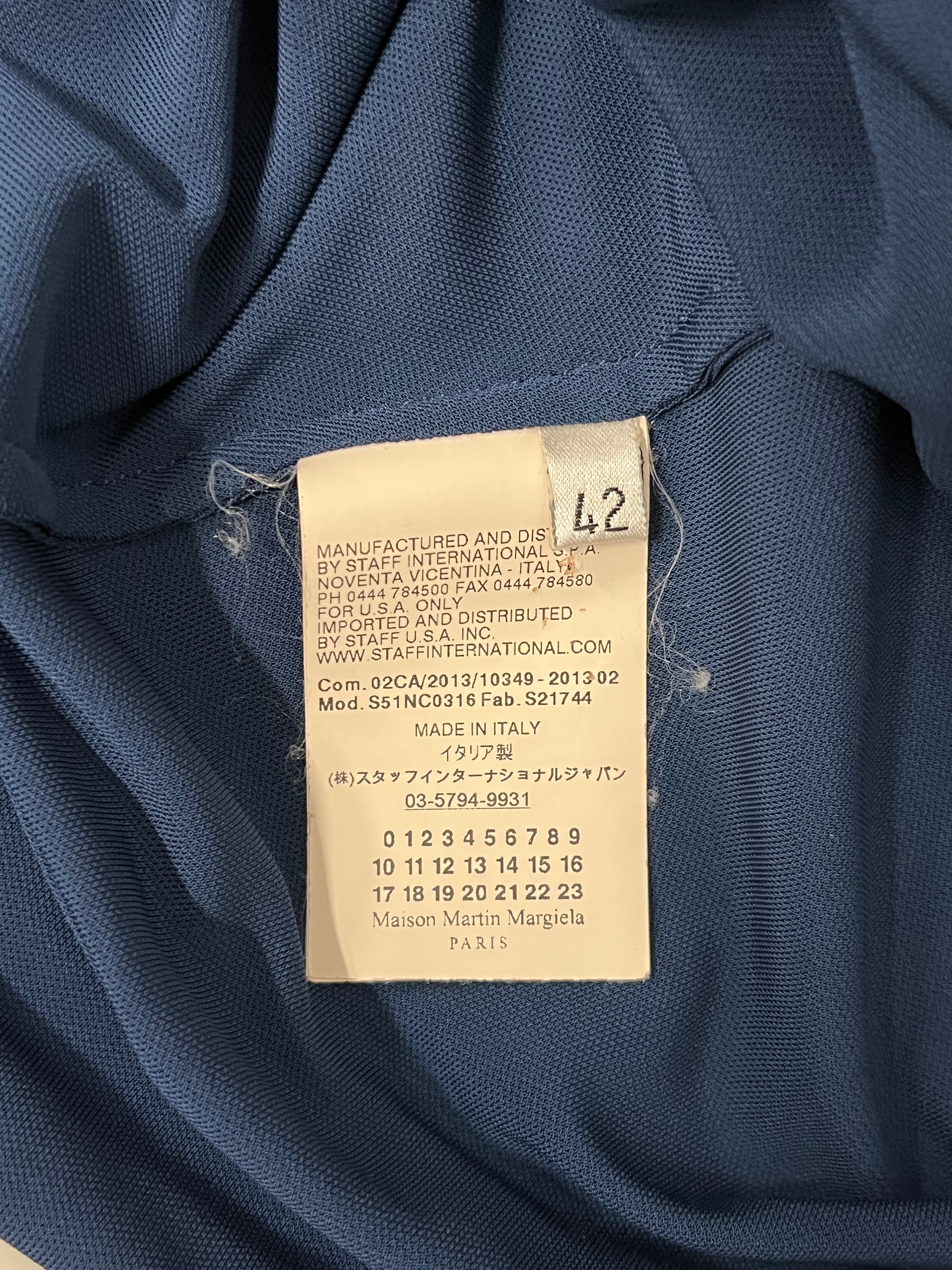Maison Margiela/LS Blouse/42/Polyester/NVY/LAYERED STRAP TOP view 4