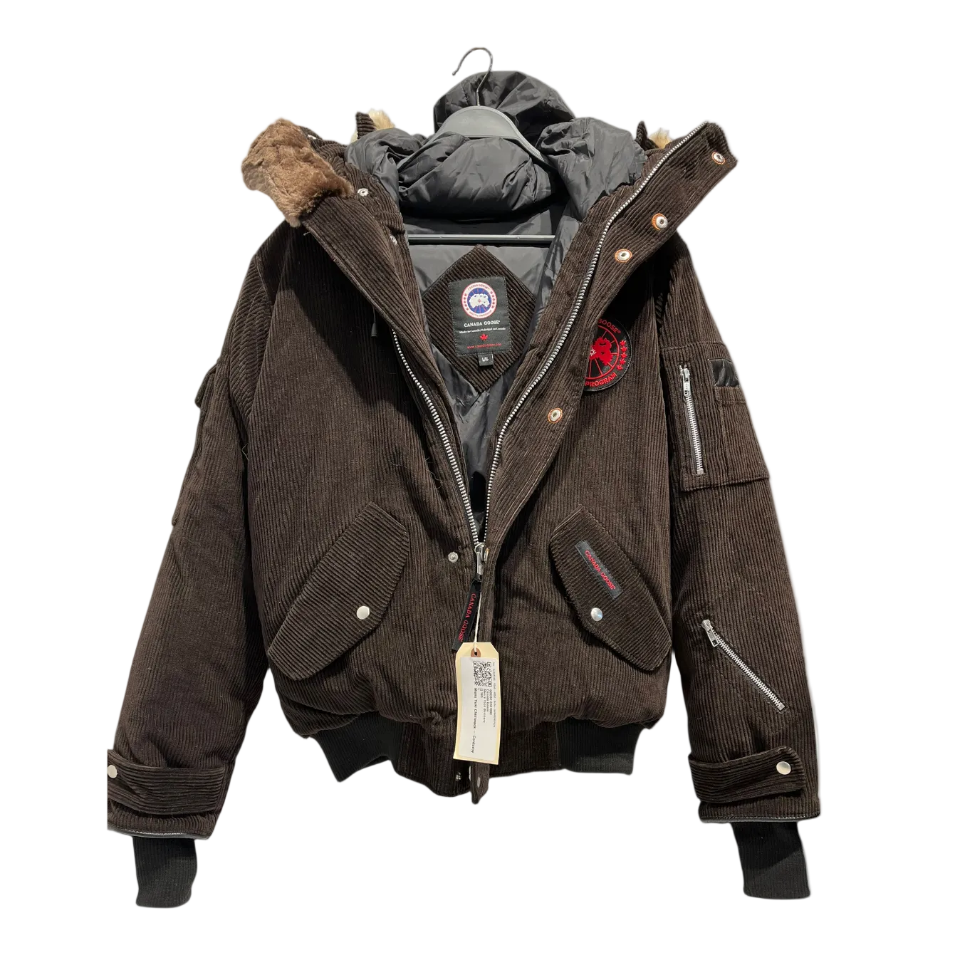 CANADA GOOSE/Jacket/L/Corduroy/BRW/Stripe/Corduroy Bomber view 1