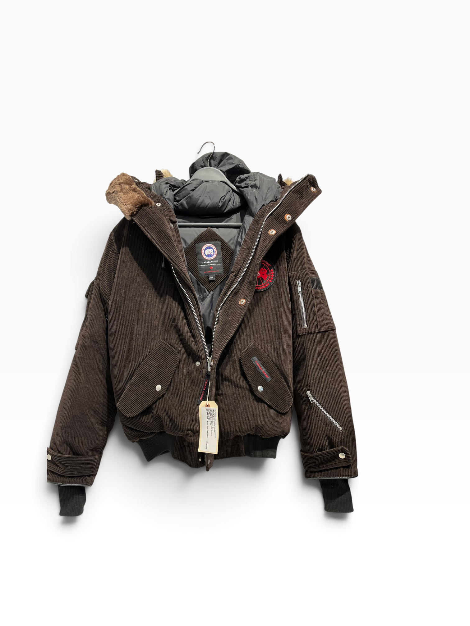 CANADA GOOSE/Jacket/L/Corduroy/BRW/Stripe/Corduroy Bomber view 1