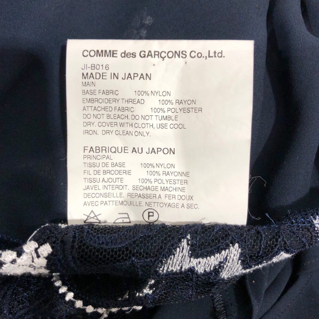 JUNYA WATANABE COMME des GARCONS/3|4S Blouse/S/Floral Pattern/NVY/White/Blu view 4