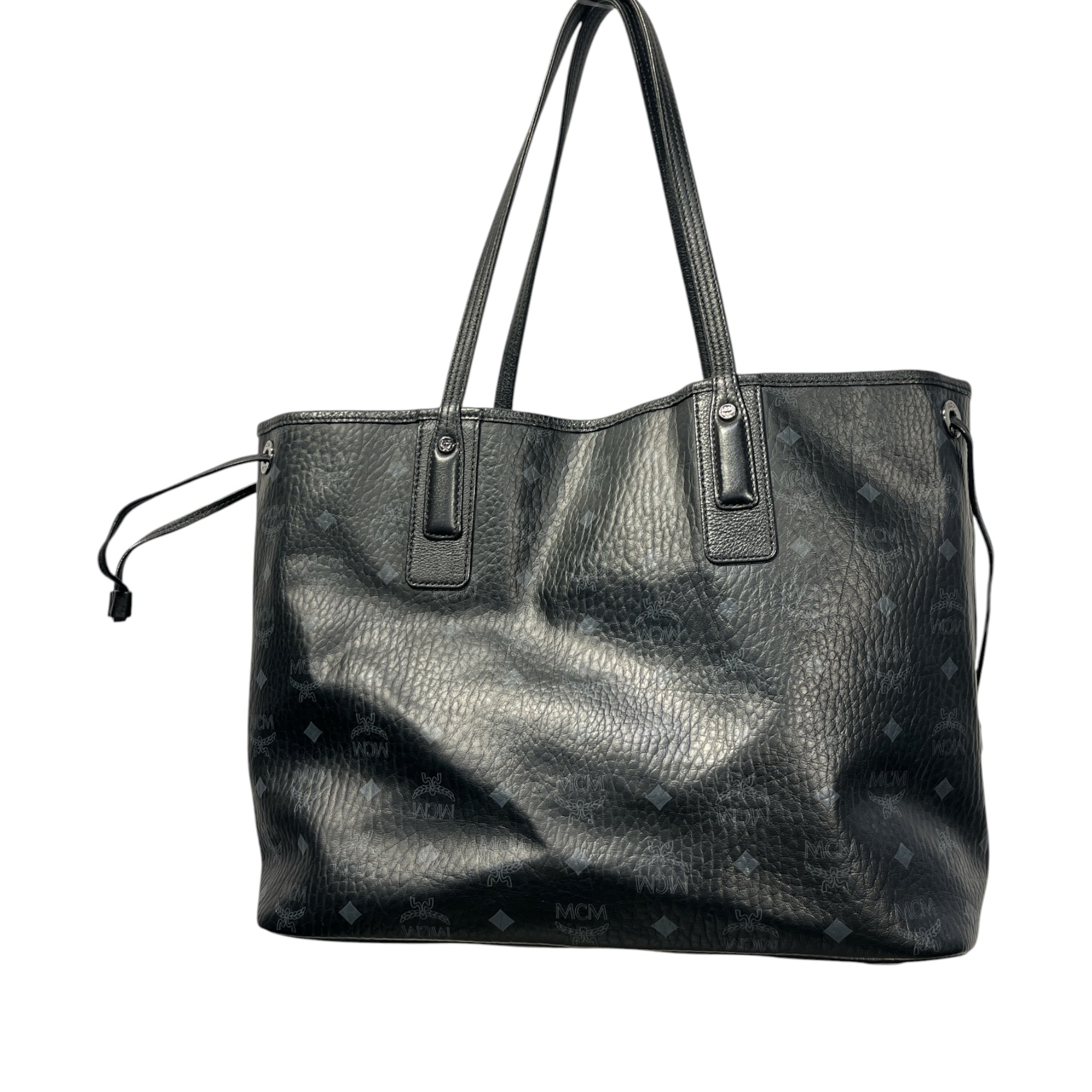 MCM/Tote Bag/Monogram/Leather/BLK/MCM Black Tote view 2