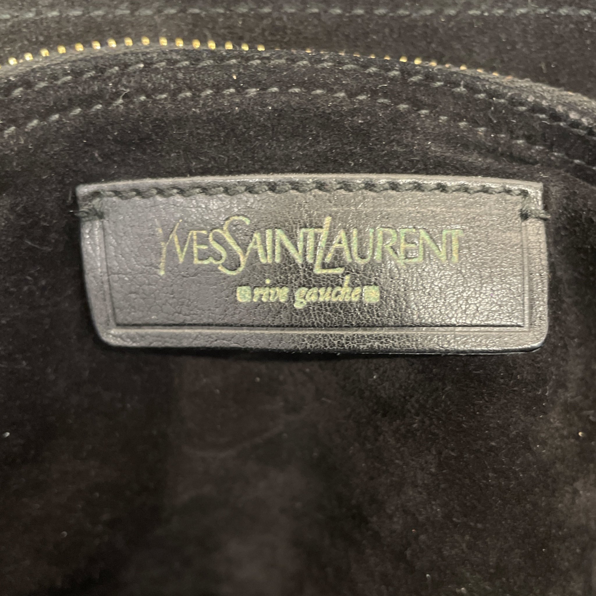 YVES SAINT LAURENT/Hand Bag/Leather/BLK/VINTAGE W FUR+ view 5