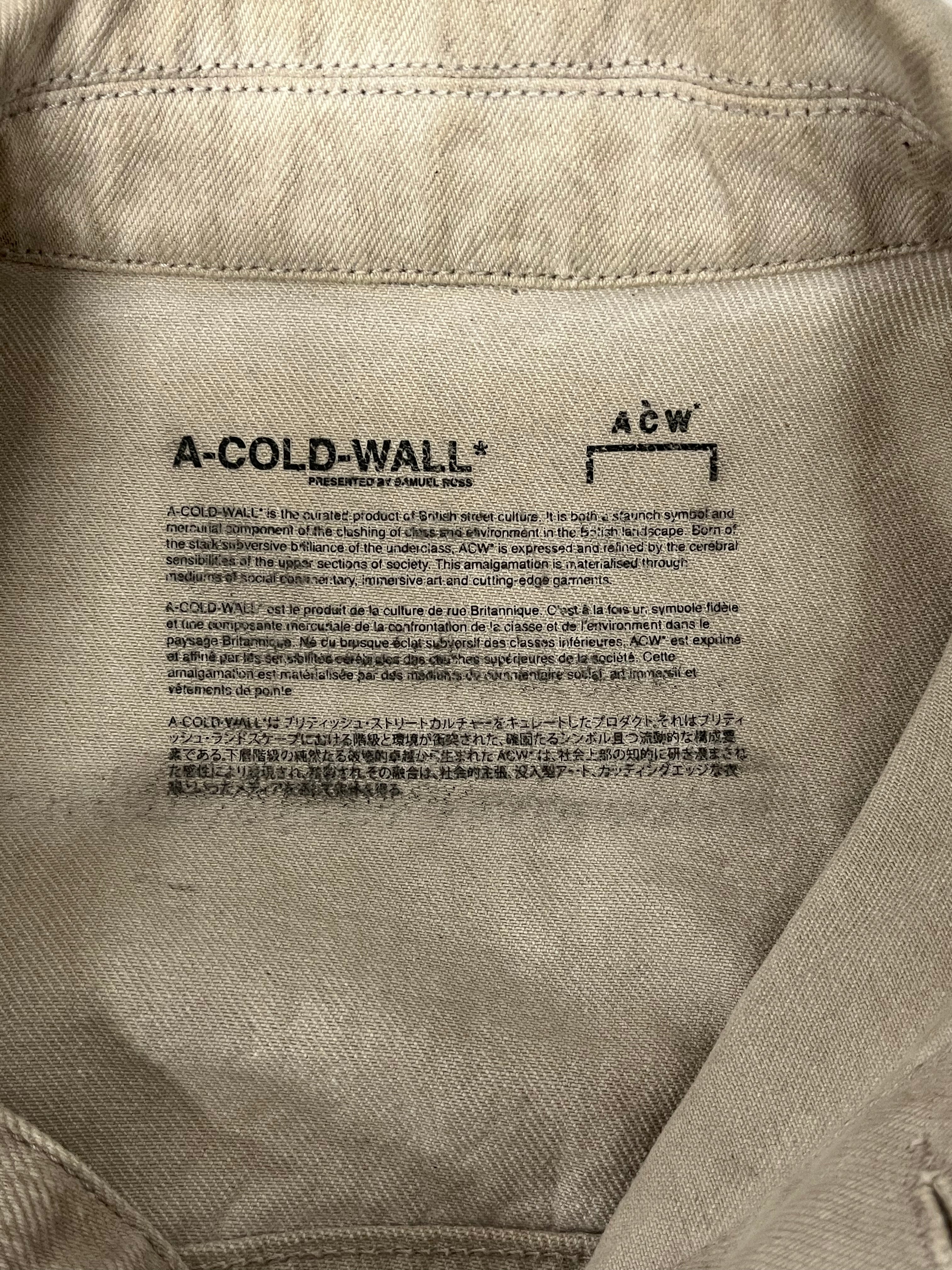 A-COLD-WALL/Jacket/S/Cotton/GRY/TRUCKER JCKT/4 BUTTONS view 3