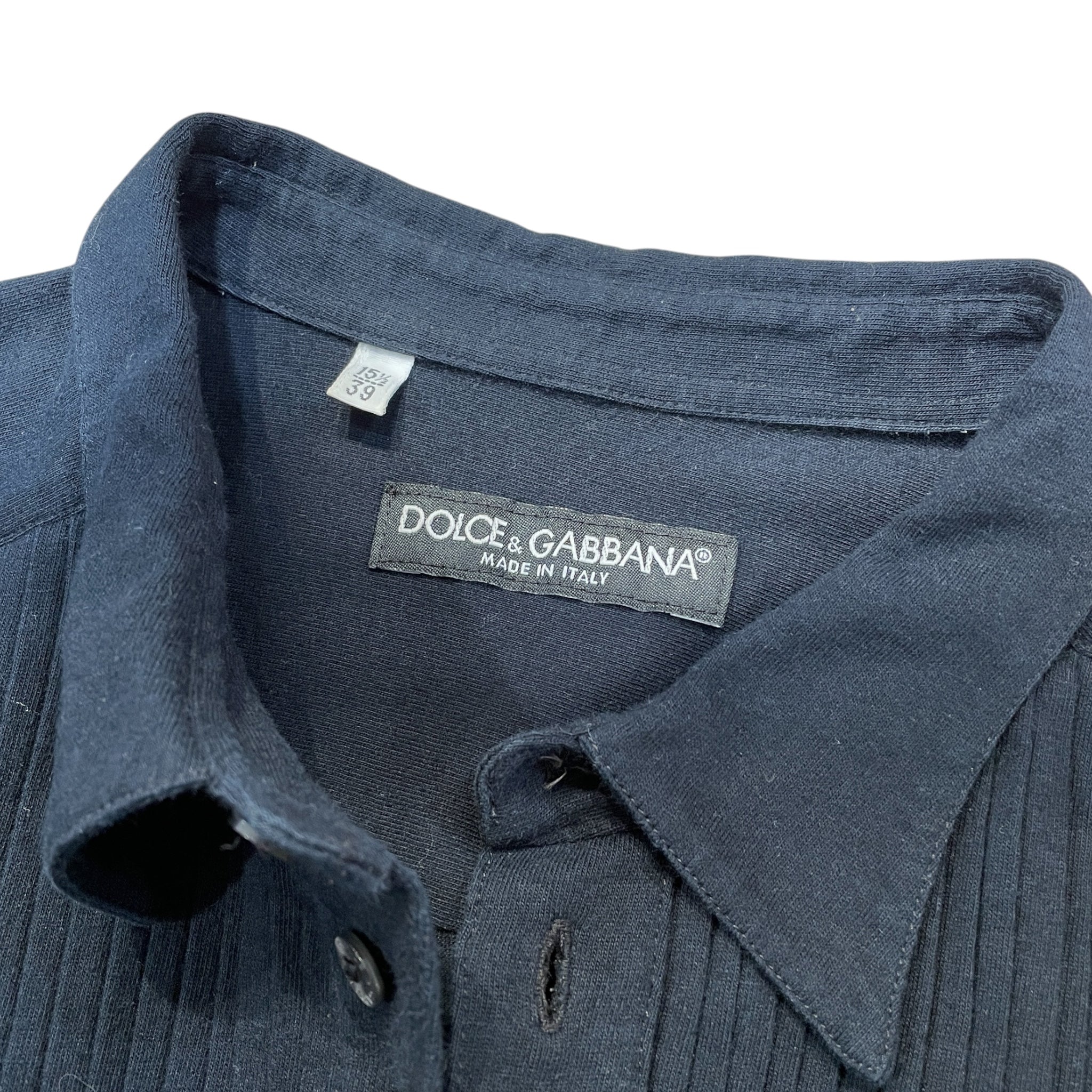 DOLCE&GABBANA/LS Shirt/39/Cotton/NVY/ view 3