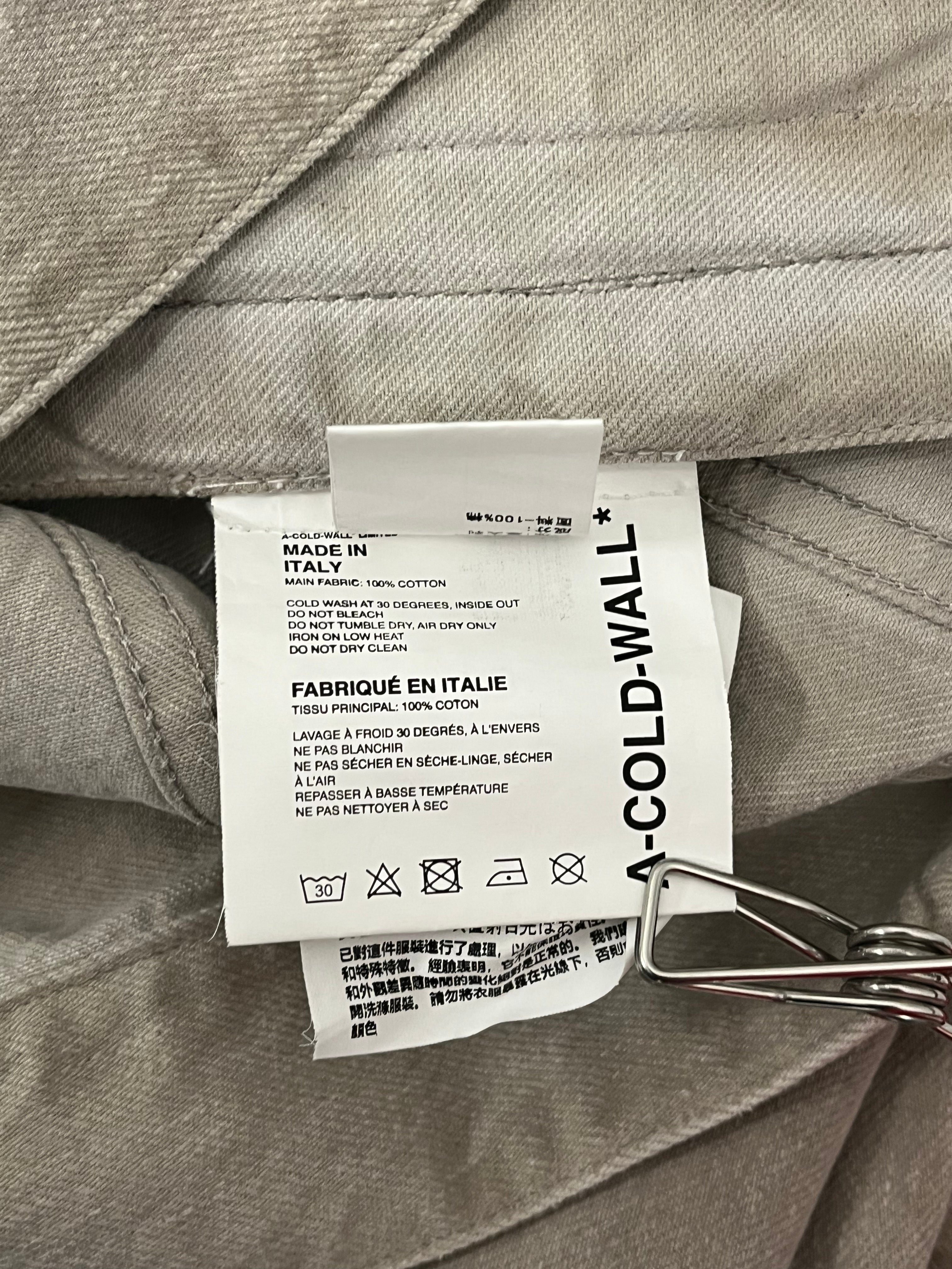 A-COLD-WALL/Jacket/S/Cotton/GRY/TRUCKER JCKT/4 BUTTONS view 4