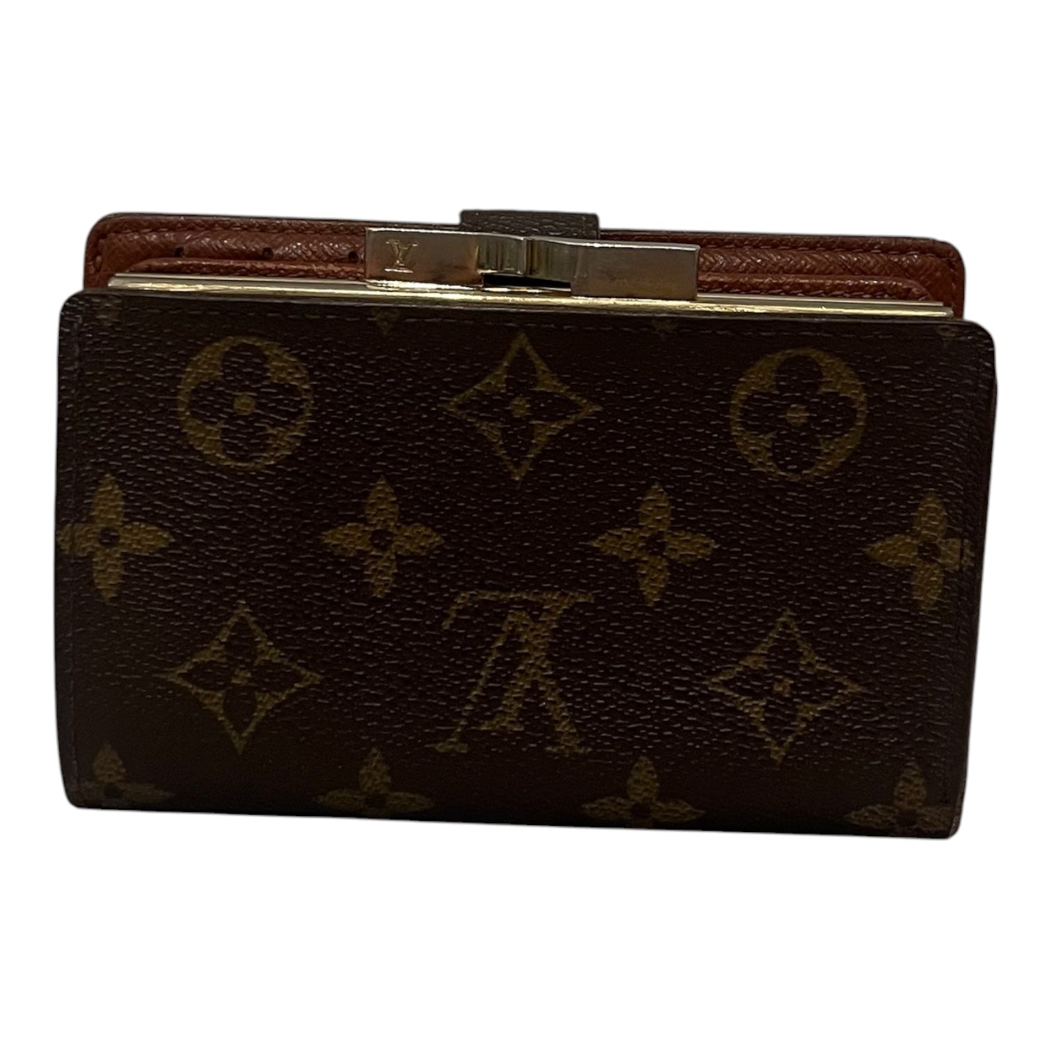 LOUIS VUITTON/Bifold Wallet/Monogram/Leather/BRW/kiss lock portefeuille view 2