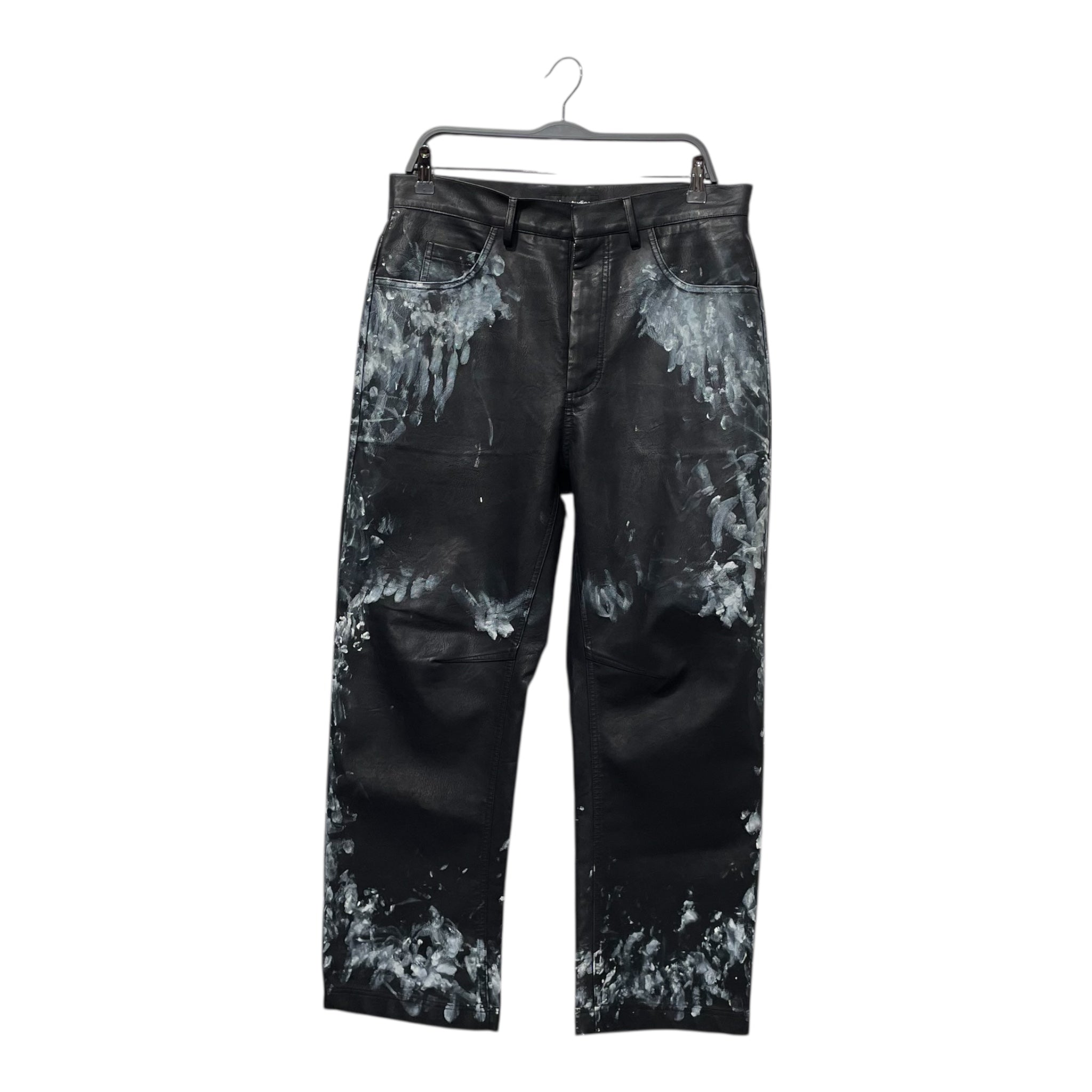 entire studios/Straight Pants/M/Leather/BLK/All Over Print/ view 1