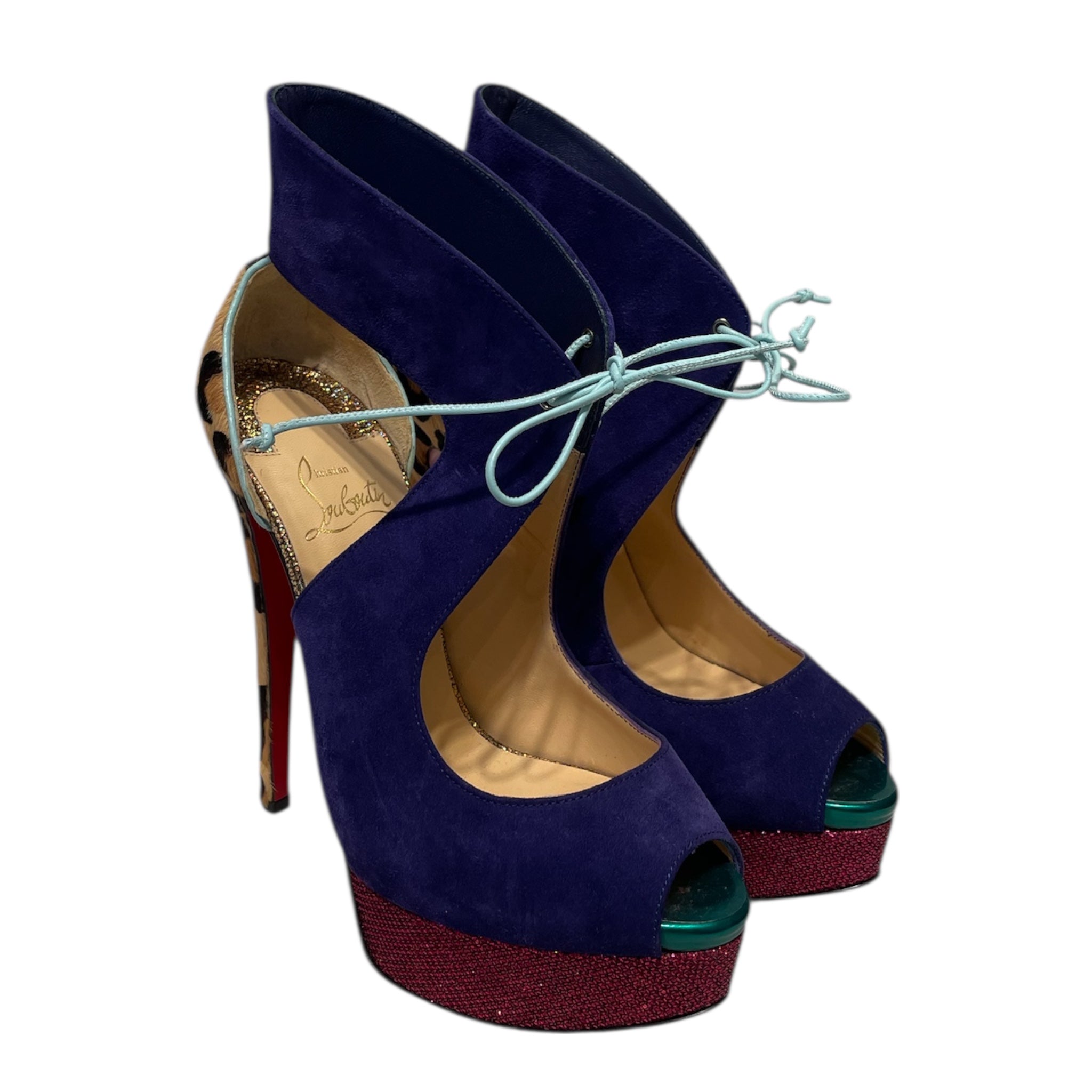 Christian Louboutin/Heels/EU 37.5/All Over Print/Nylon/MLT/ view 1