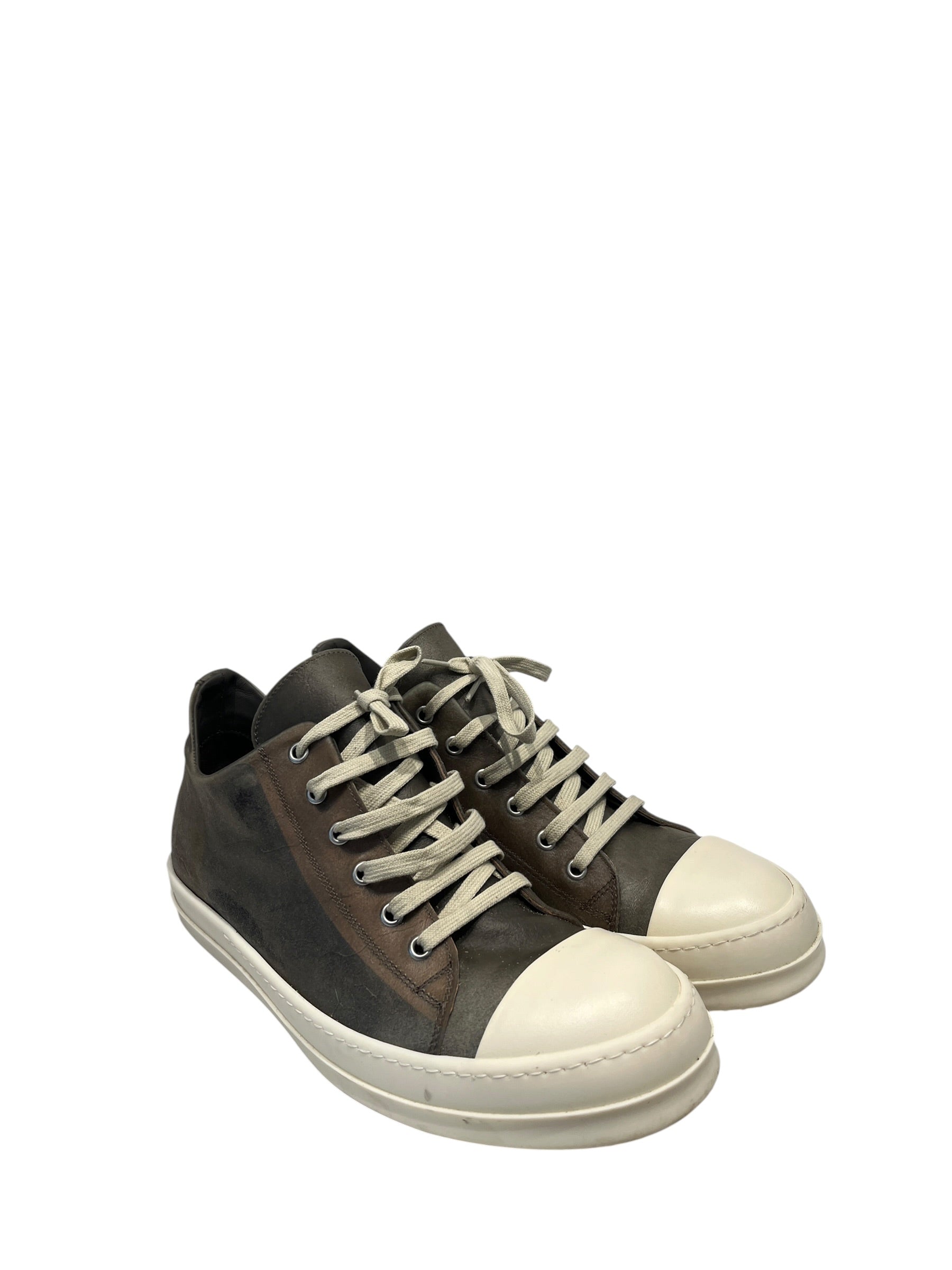 Rick Owens/Low-Sneakers/EU 43/Leather/GRY/TRANSLUCENTRUBBER view 1