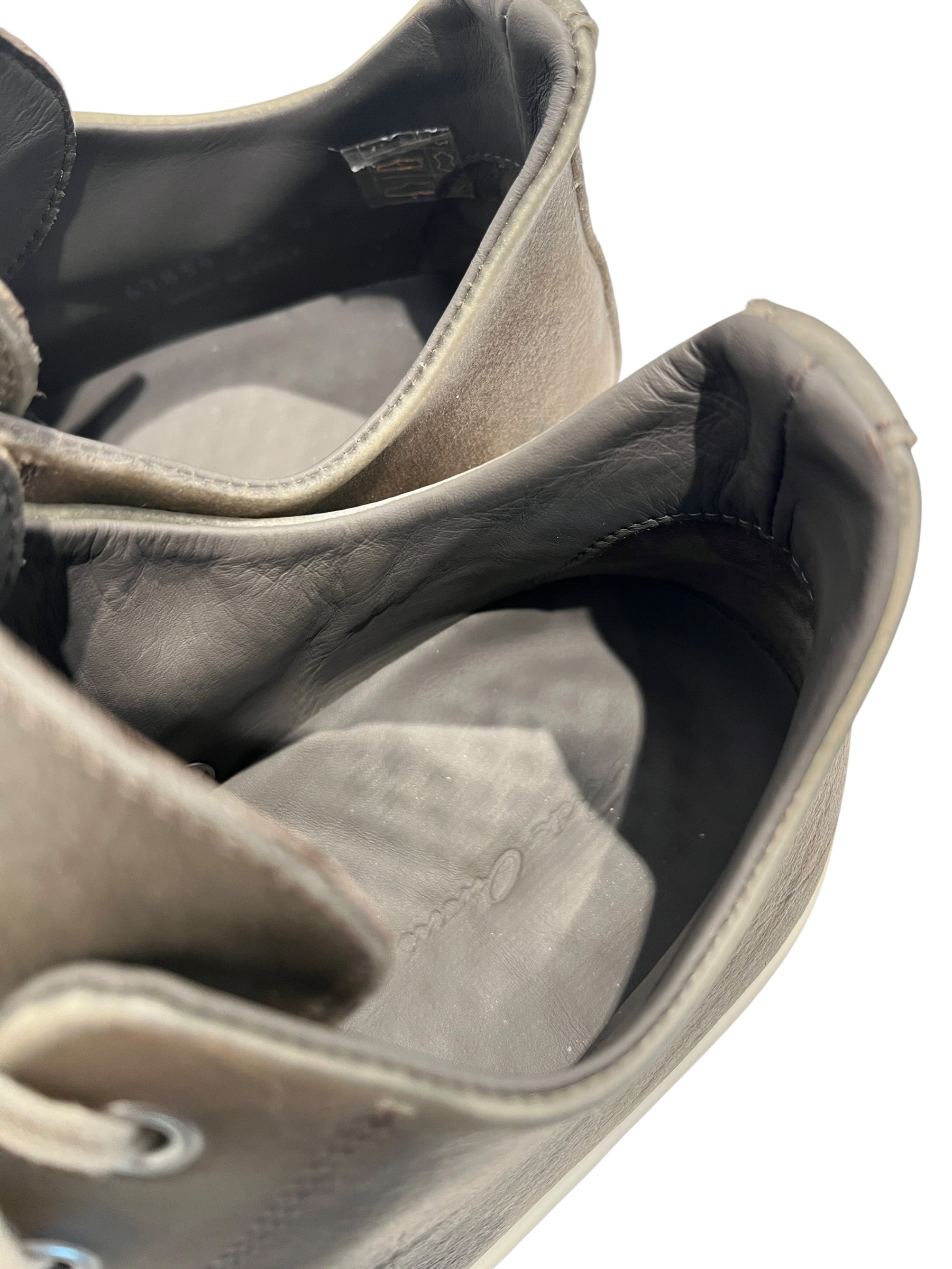 Rick Owens/Low-Sneakers/EU 43/Leather/GRY/TRANSLUCENTRUBBER view 3