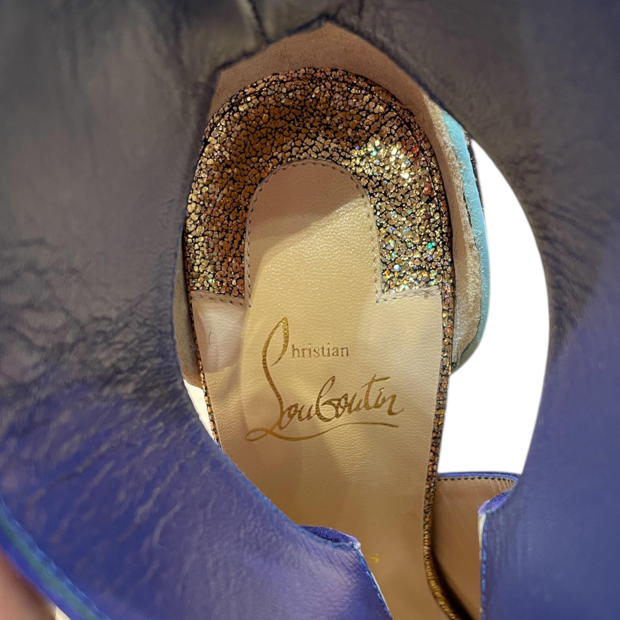 Christian Louboutin/Heels/EU 37.5/All Over Print/Nylon/MLT/ view 3