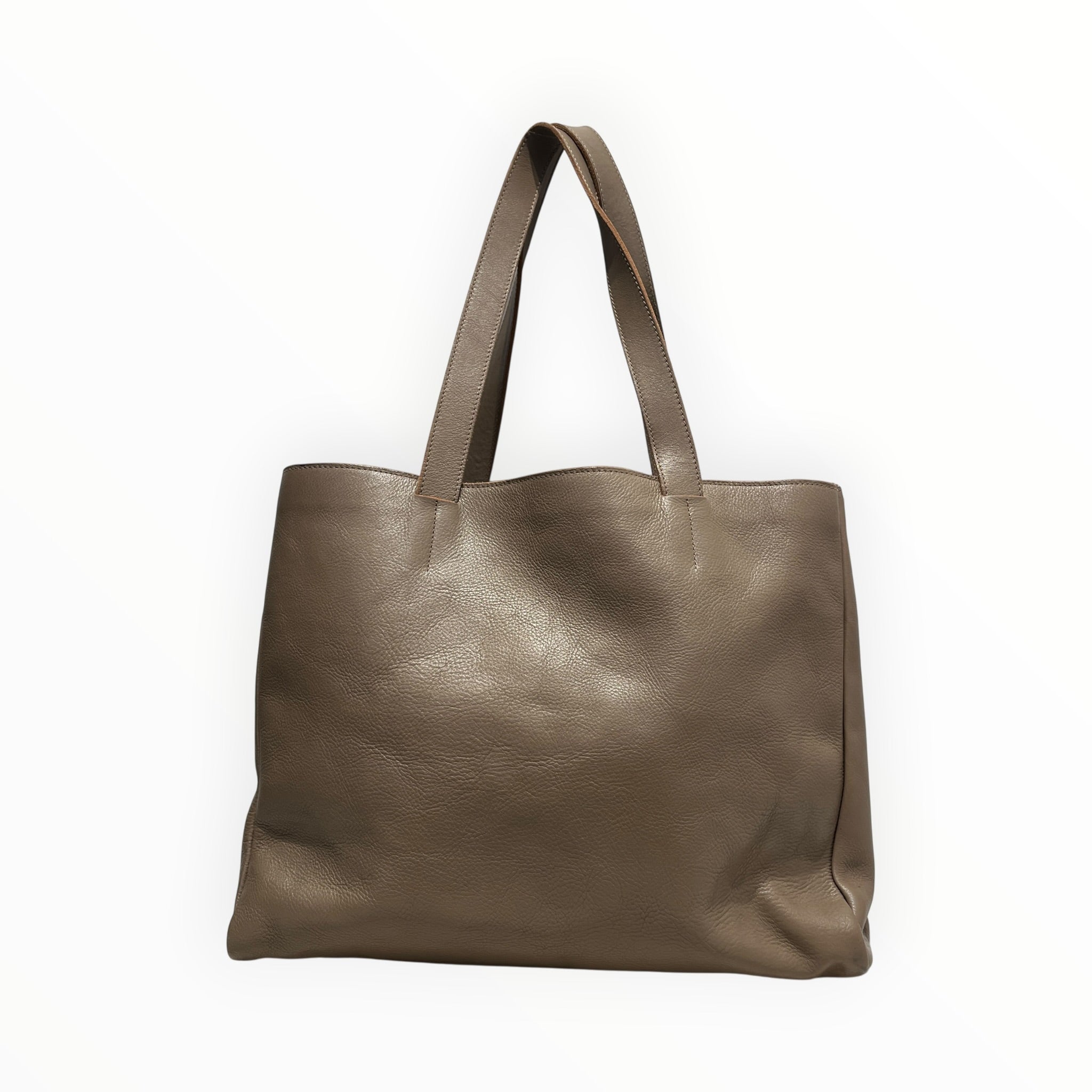 IL BISONTE/Tote Bag/Leather/BEG/ENGRAVED LOGO TOTE view 2