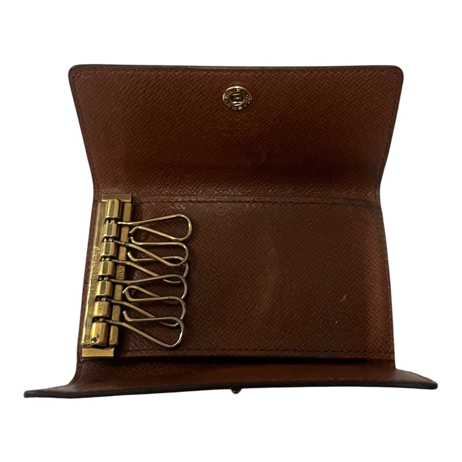 LOUIS VUITTON/Wallet/OS/Leather/BRW/monogram key holder view 3