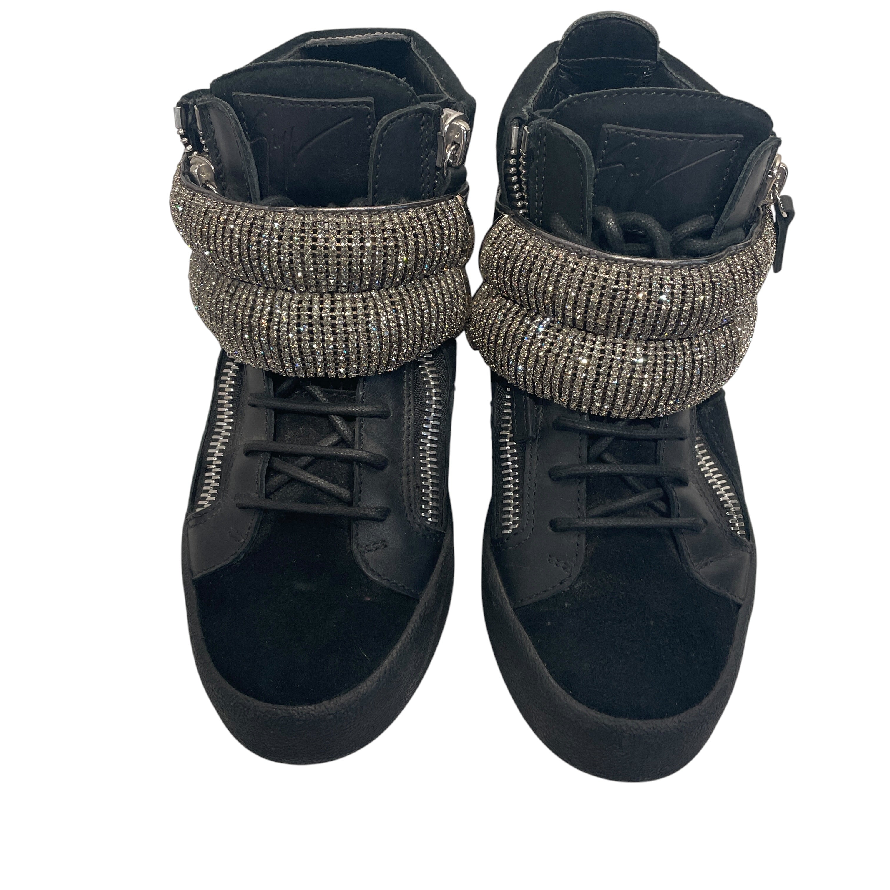 Giuseppe Zanotti/Shoes/EU 36/Suede/BLK/HIGH TOP RHINESTONE view 3