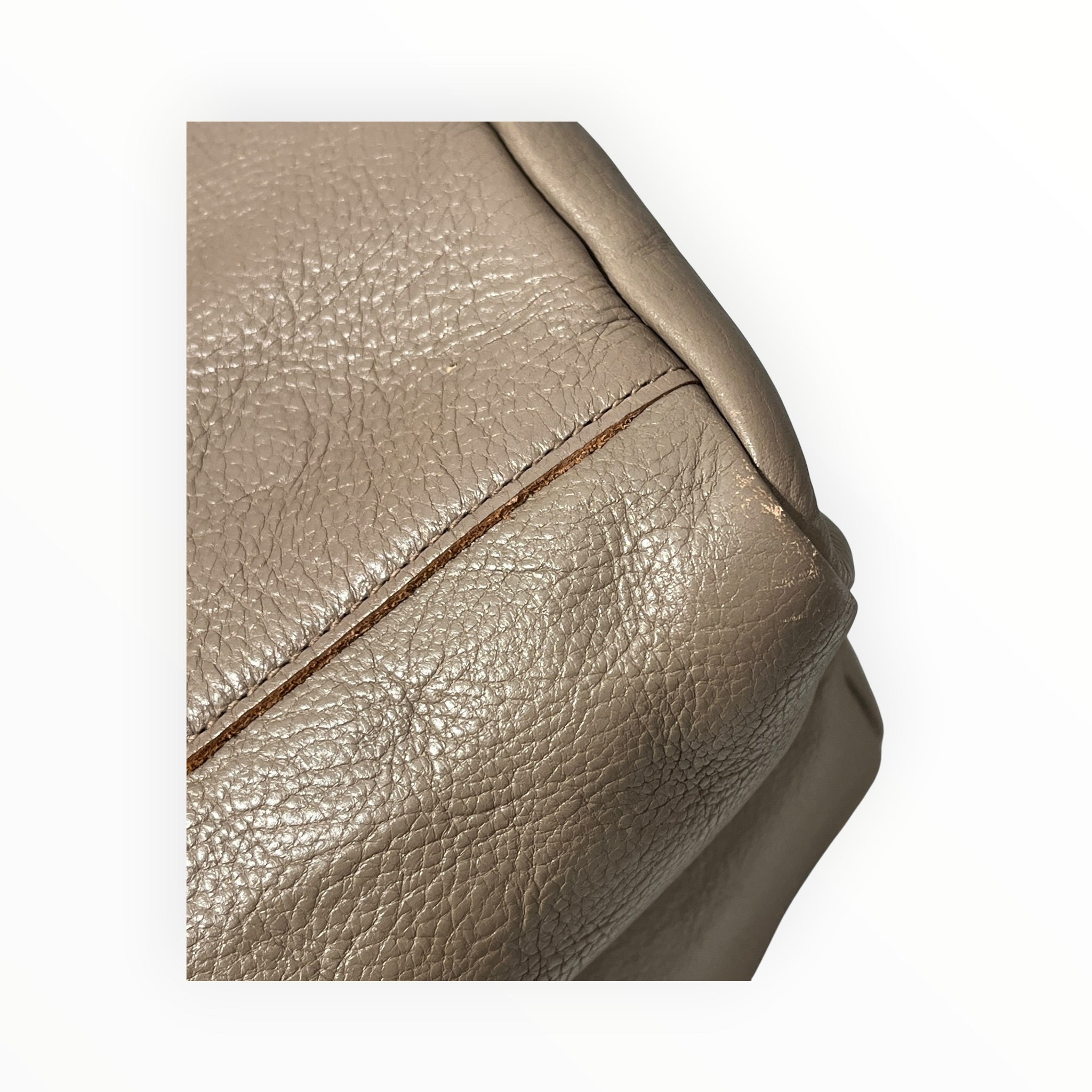 IL BISONTE/Tote Bag/Leather/BEG/ENGRAVED LOGO TOTE view 8