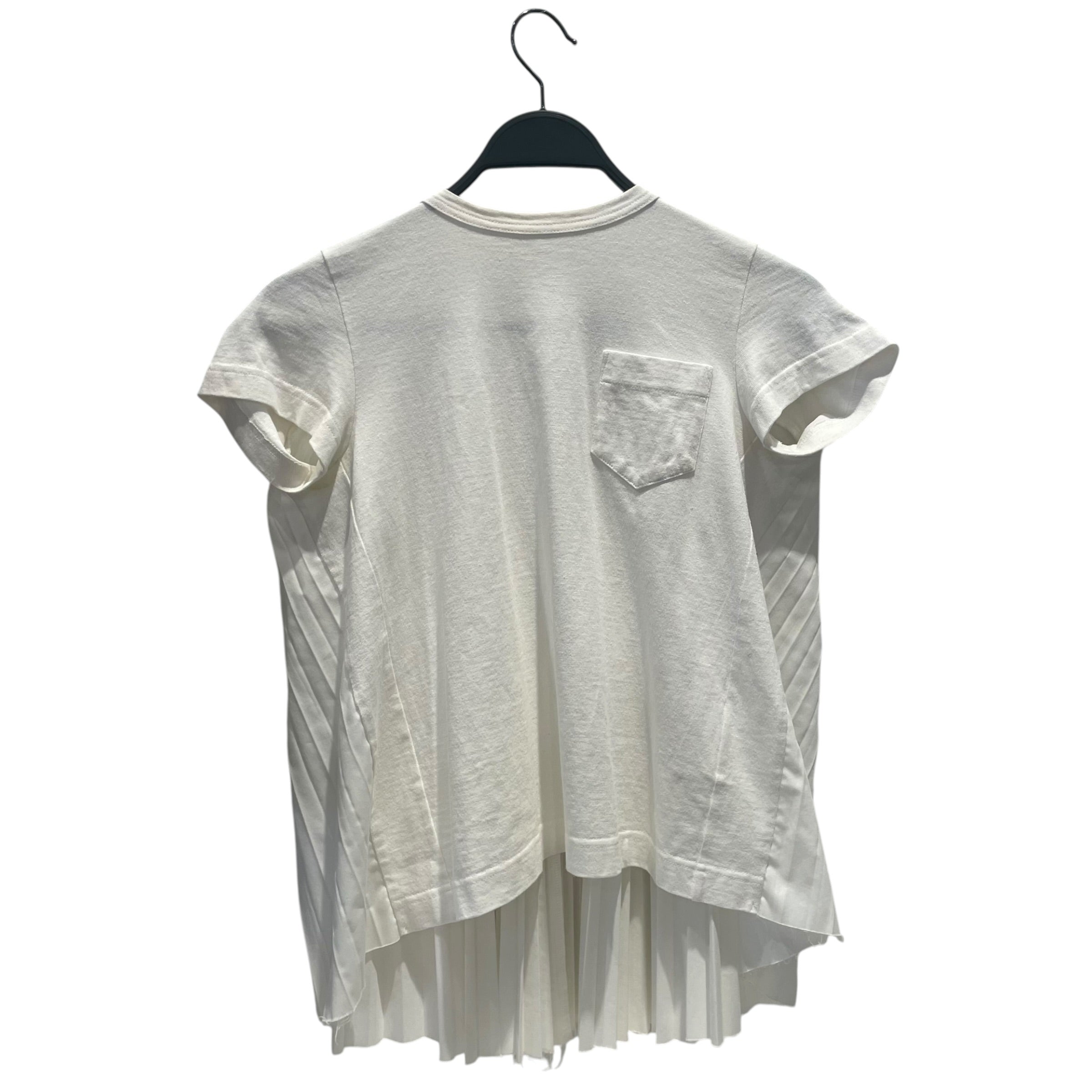 Sacai/T-Shirt/Cotton/WHT/Pleated Shirt view 1