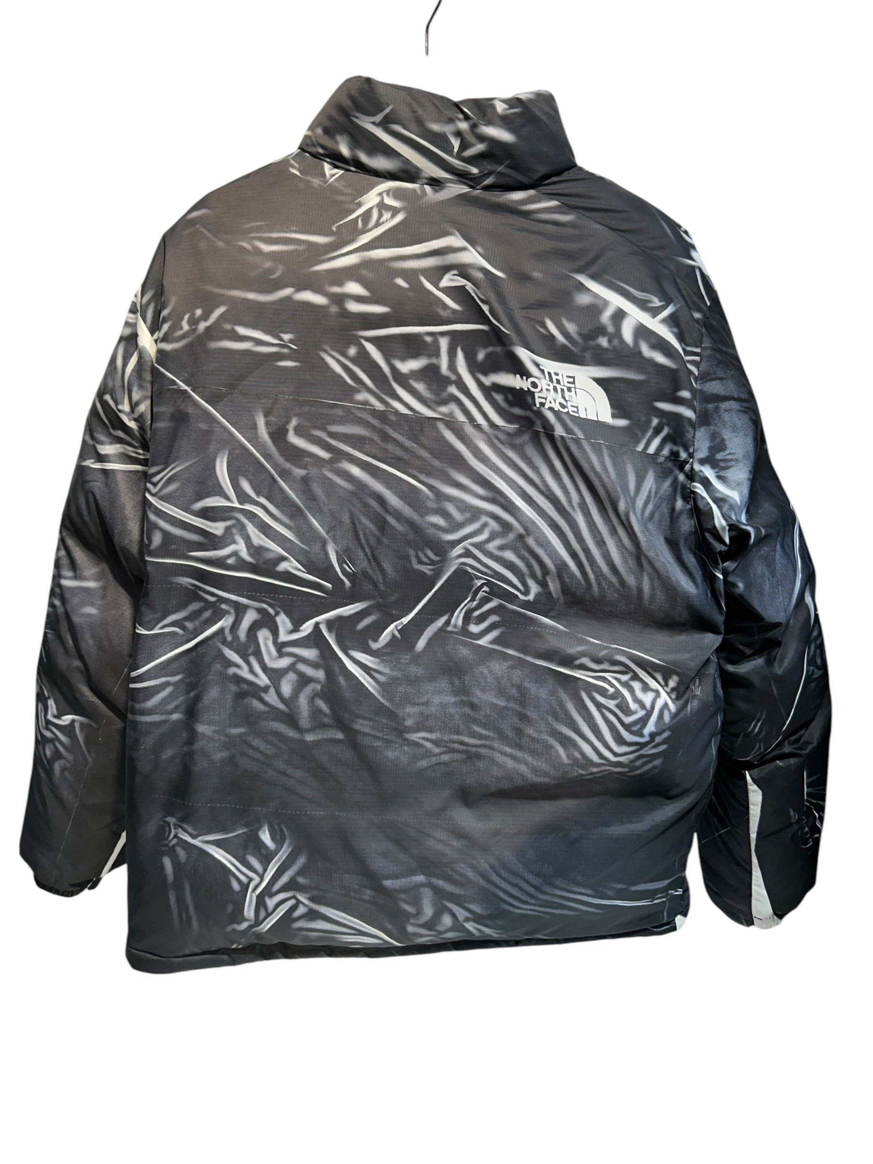 Supreme/THE NORTH FACE/Puffer Jkt/L/Polyester/BLK/All Over Print/crinkled print view 2