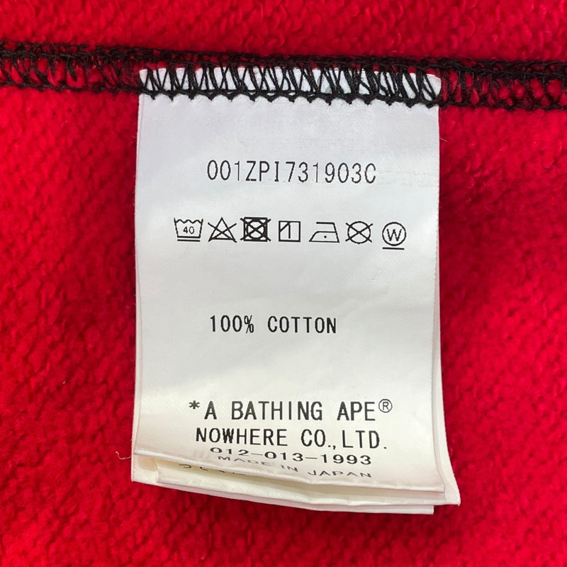 A BATHING APE/Zip Up Hoodie/M/Camouflage/Cotton/RED/BAPE x FAZE