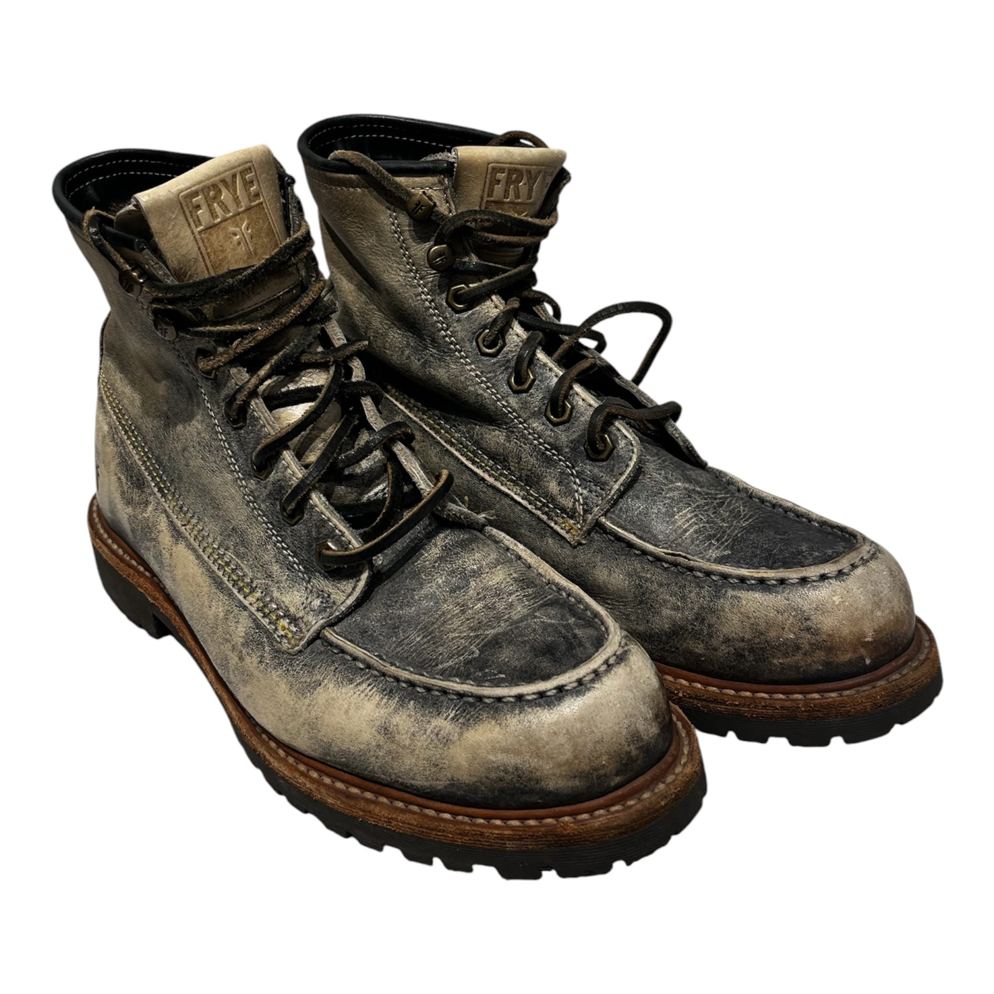 FRYE/Lace Up Boots/US 9/Leather/BRW/ view 1