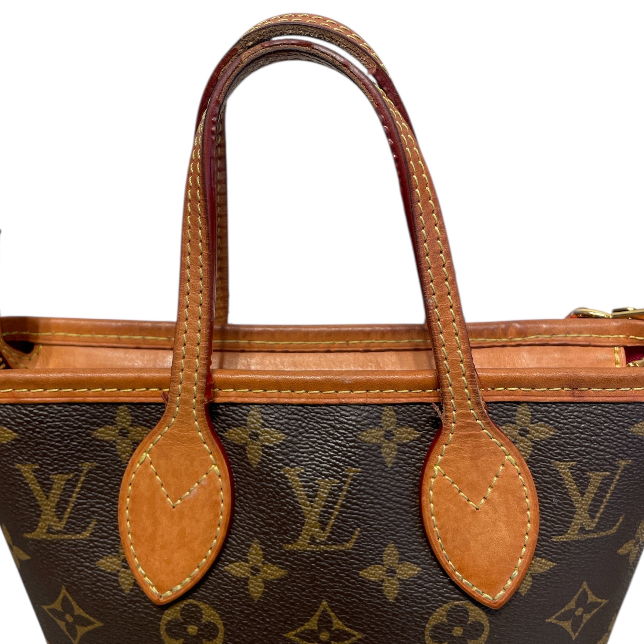 LOUIS VUITTON/Cross Body Bag/O/S/Monogram/Leather/BRW/Neverfull BB Tote view 7