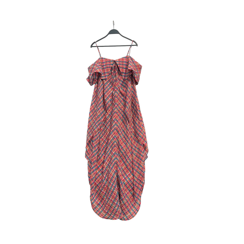 ECKHAUS LATTA/Dress/4/Plaid/Nylon/MLT/Maxi Length/LADY LIBERTY IN A FOAM GROWN