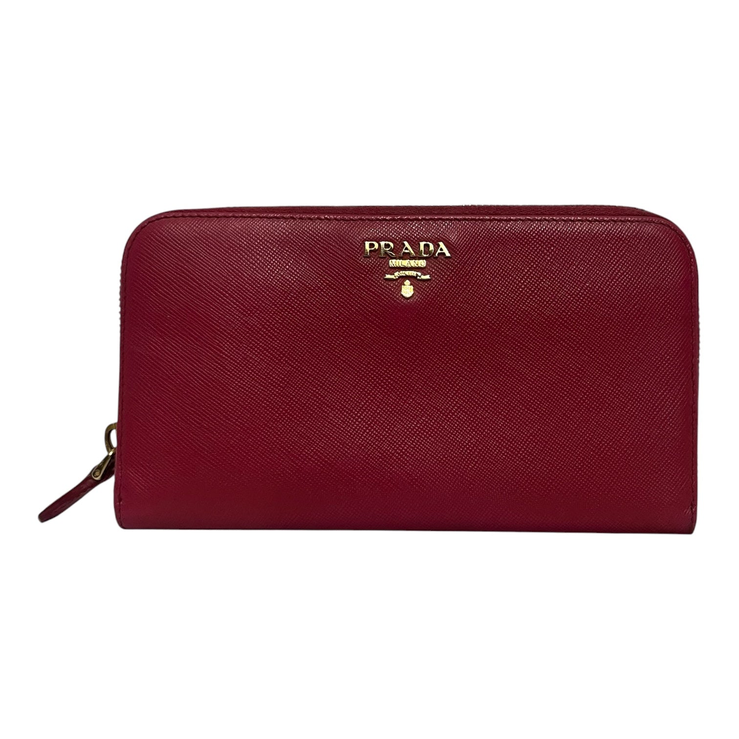 PRADA/Long Wallet/Leather/PNK/saffiano view 1