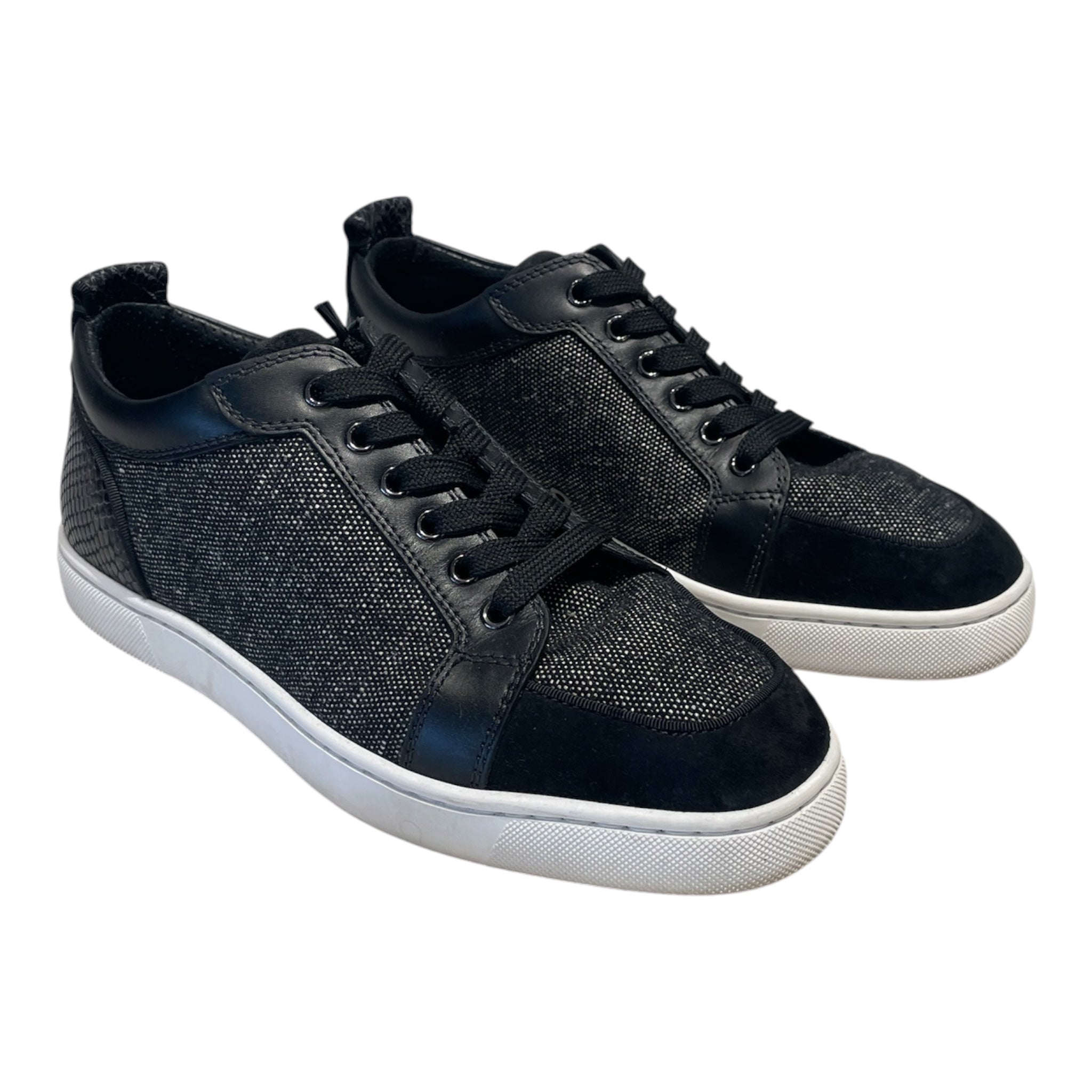 Christian Louboutin/Low-Sneakers/US 8/Cotton/BLK/ view 1